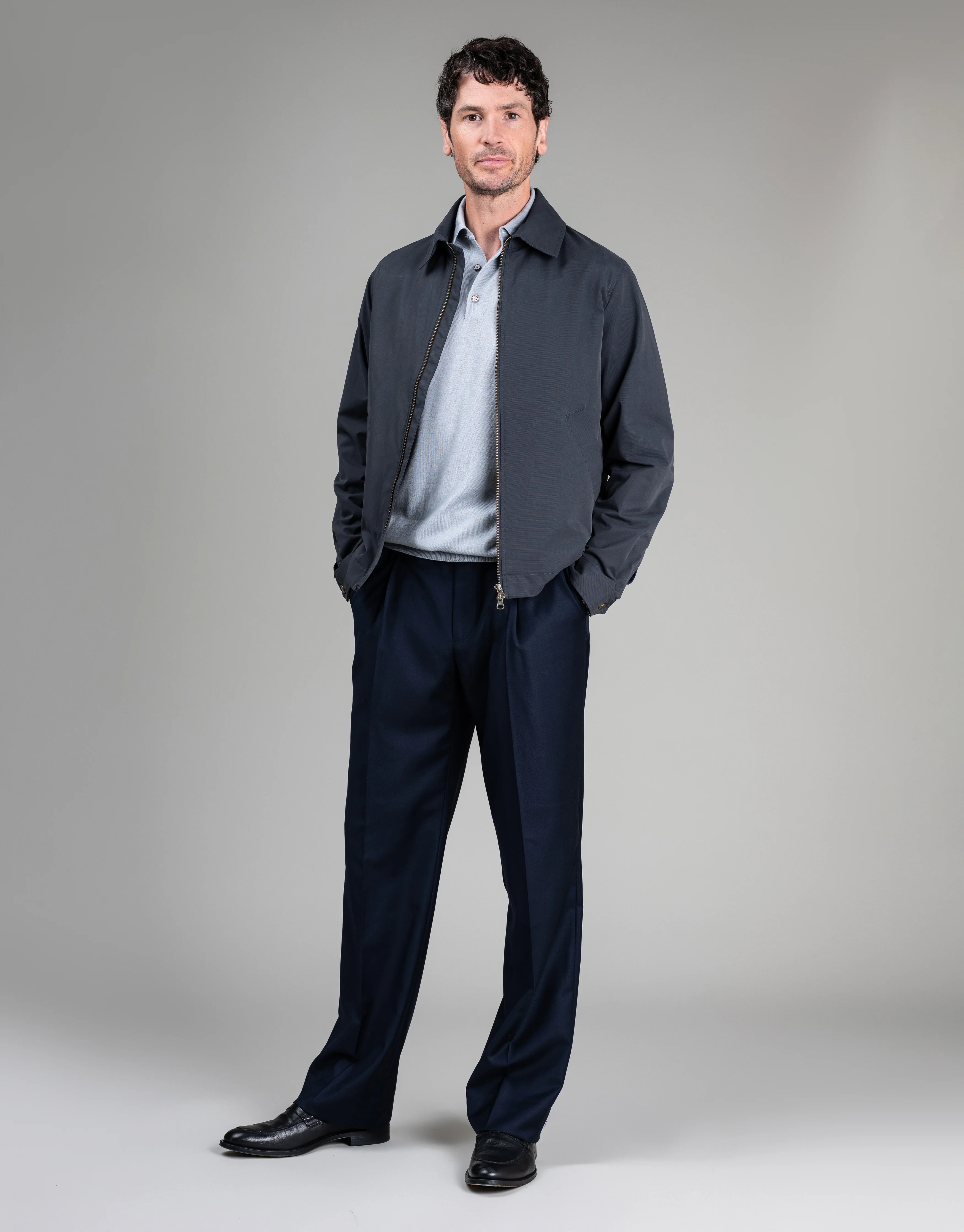 Abiko Charcoal Grey Harrington Jacket - Image 4