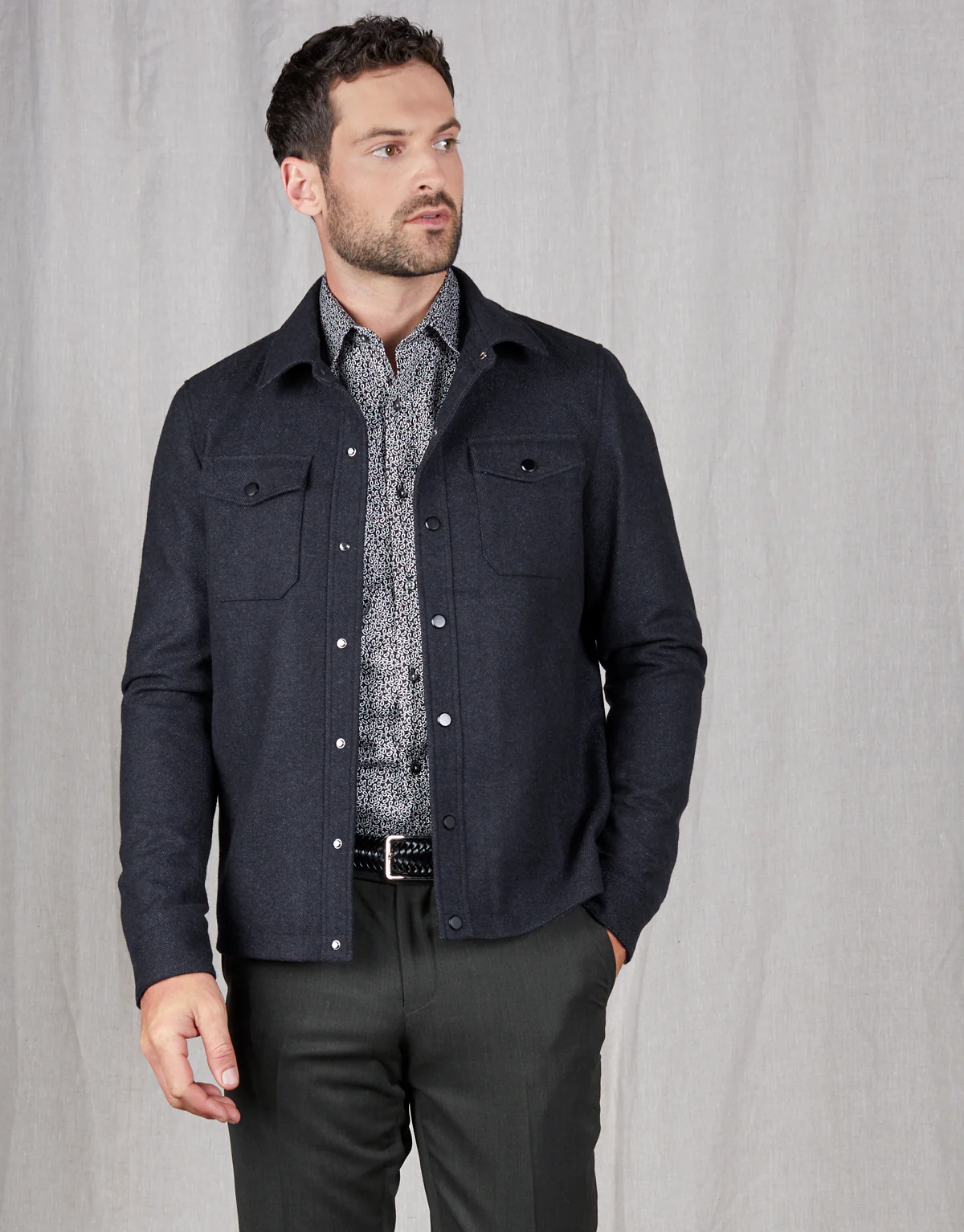 Banks Black & White Micro Paisley Print Shirt - Image 4