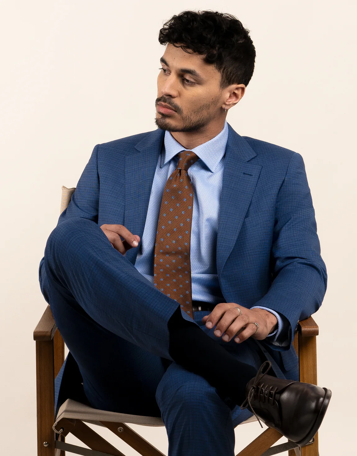 Banks Light Blue Diamond Weave Shirt - Image 3