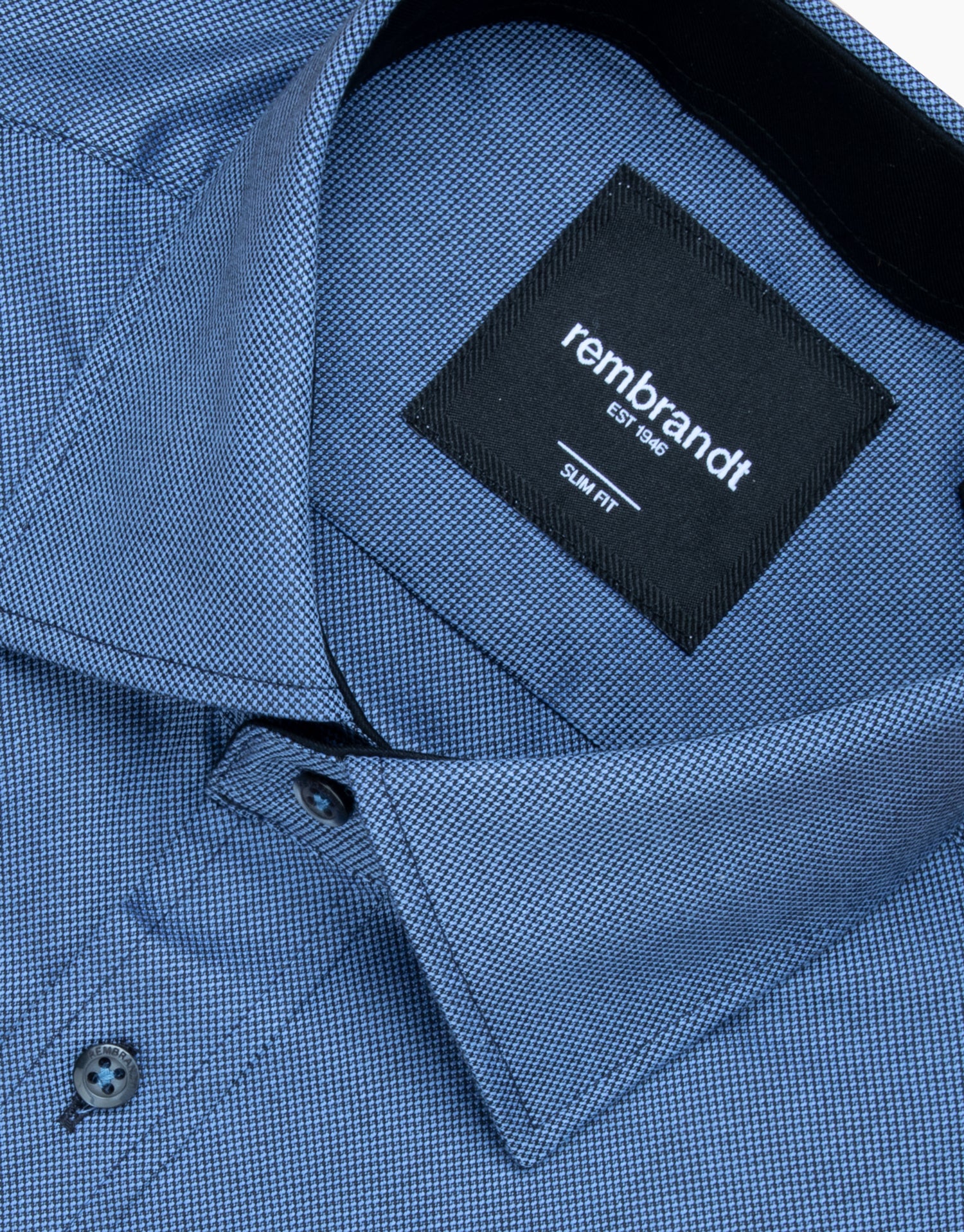 Barbican Blue & Black Textured Shirt - Image 5