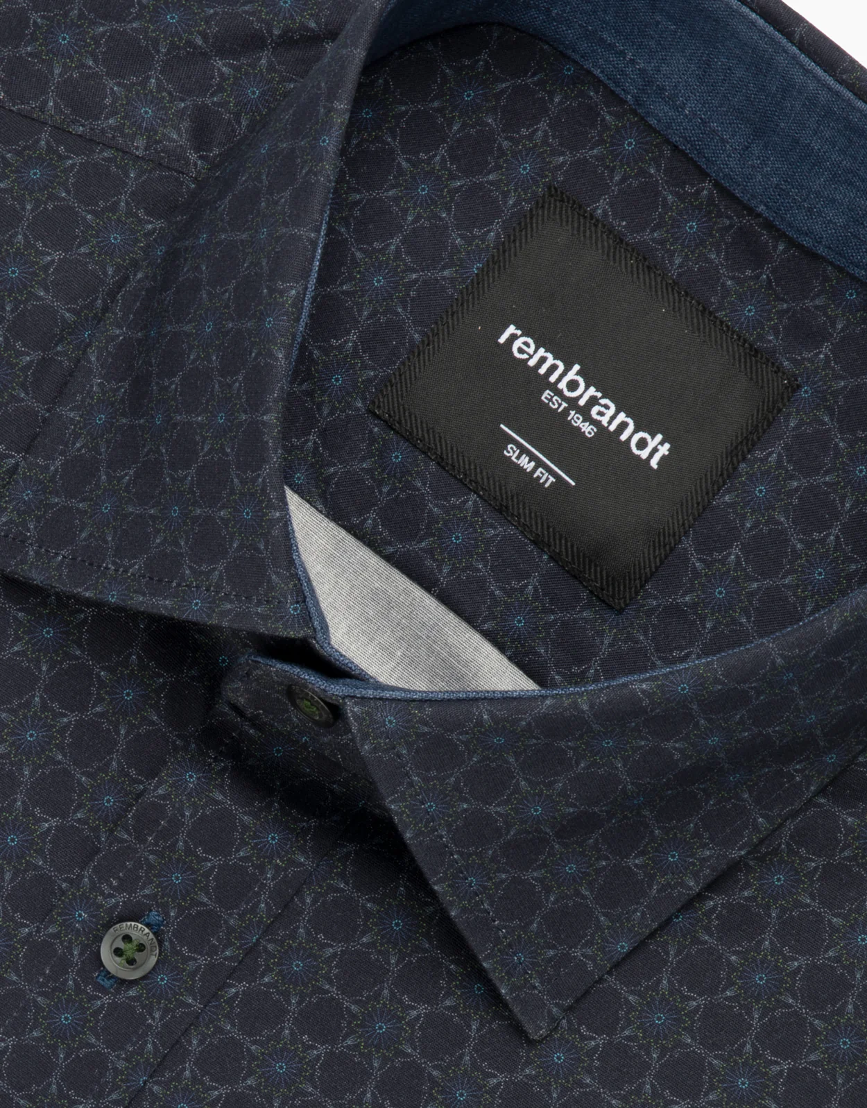 Barbican Navy Medallion Shirt - Image 4