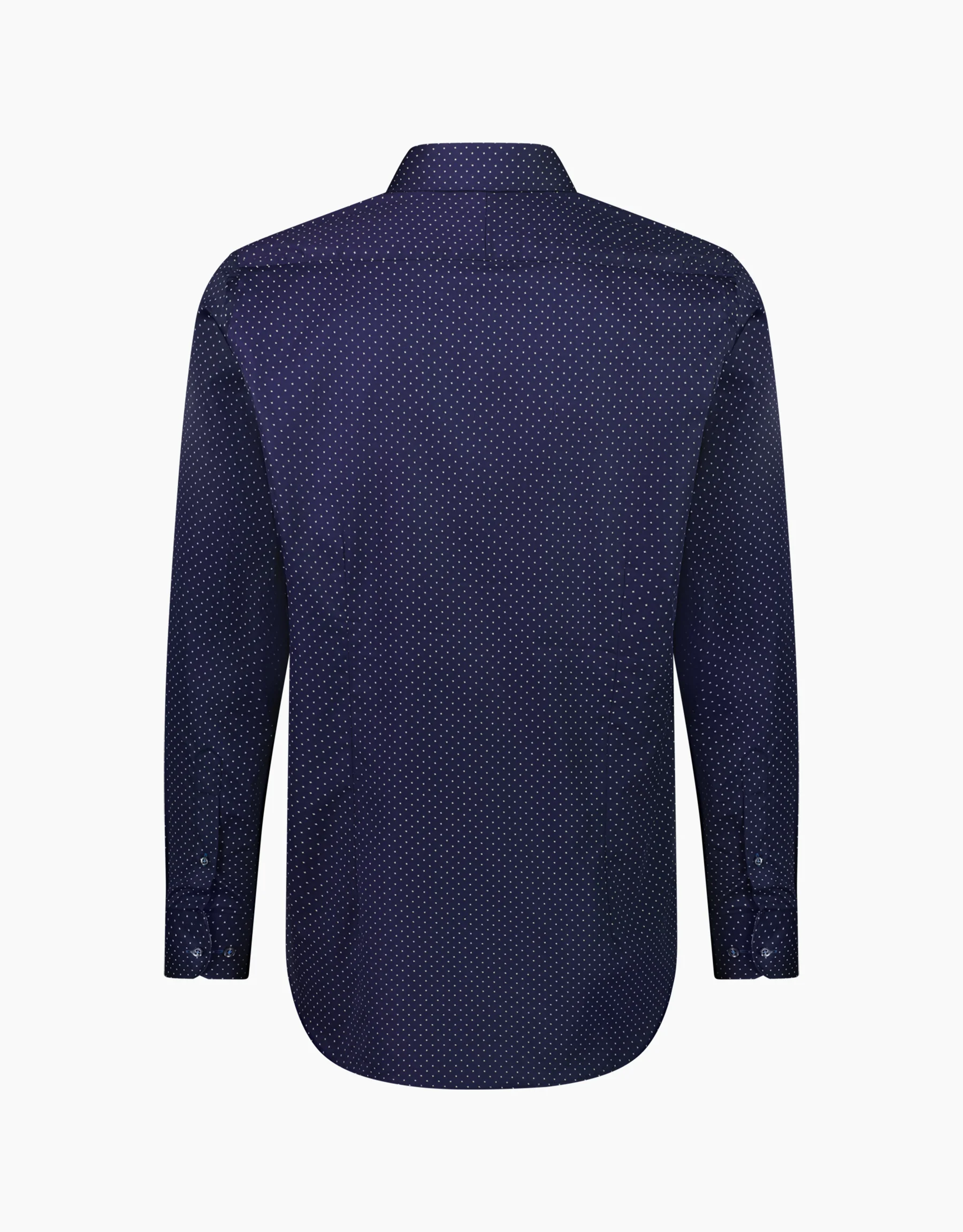 Barbican Navy & White Dot Shirt - Image 7