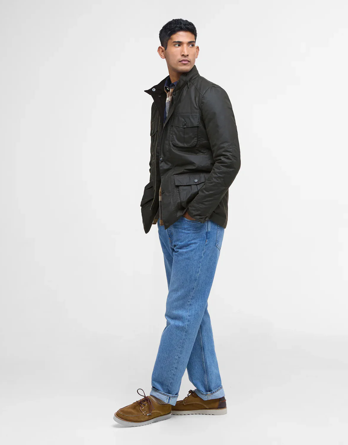 Barbour Corbridge Wax Olive Jacket - Image 3