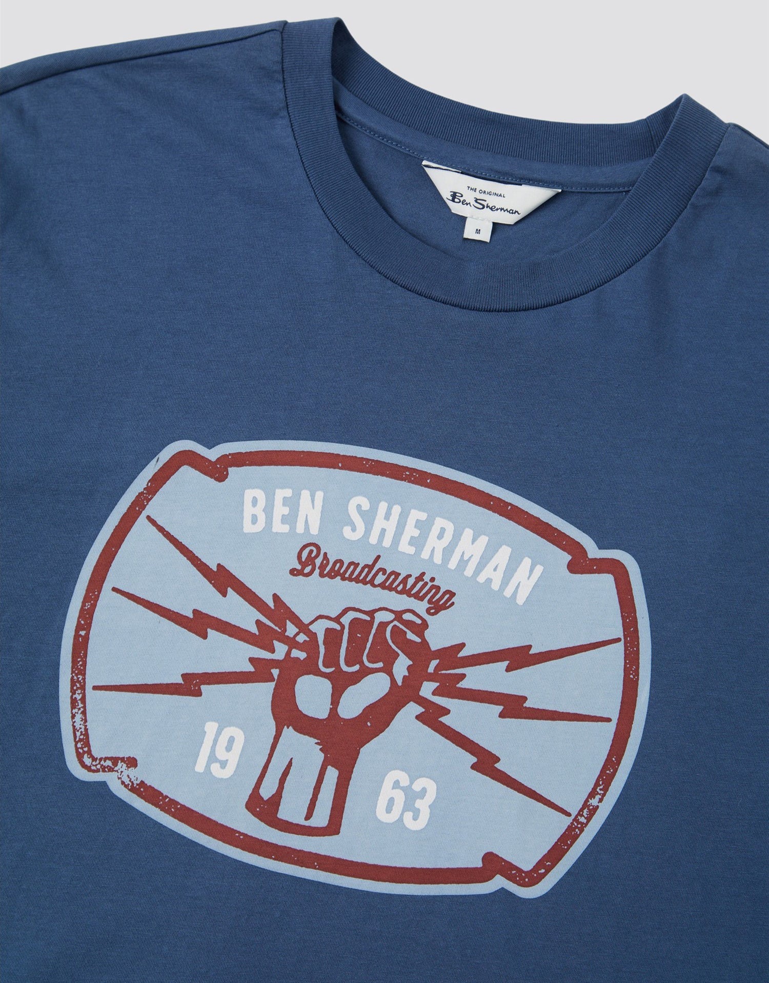 Ben Sherman Broadcasting Power Blue Denim T-Shirt - Image 5