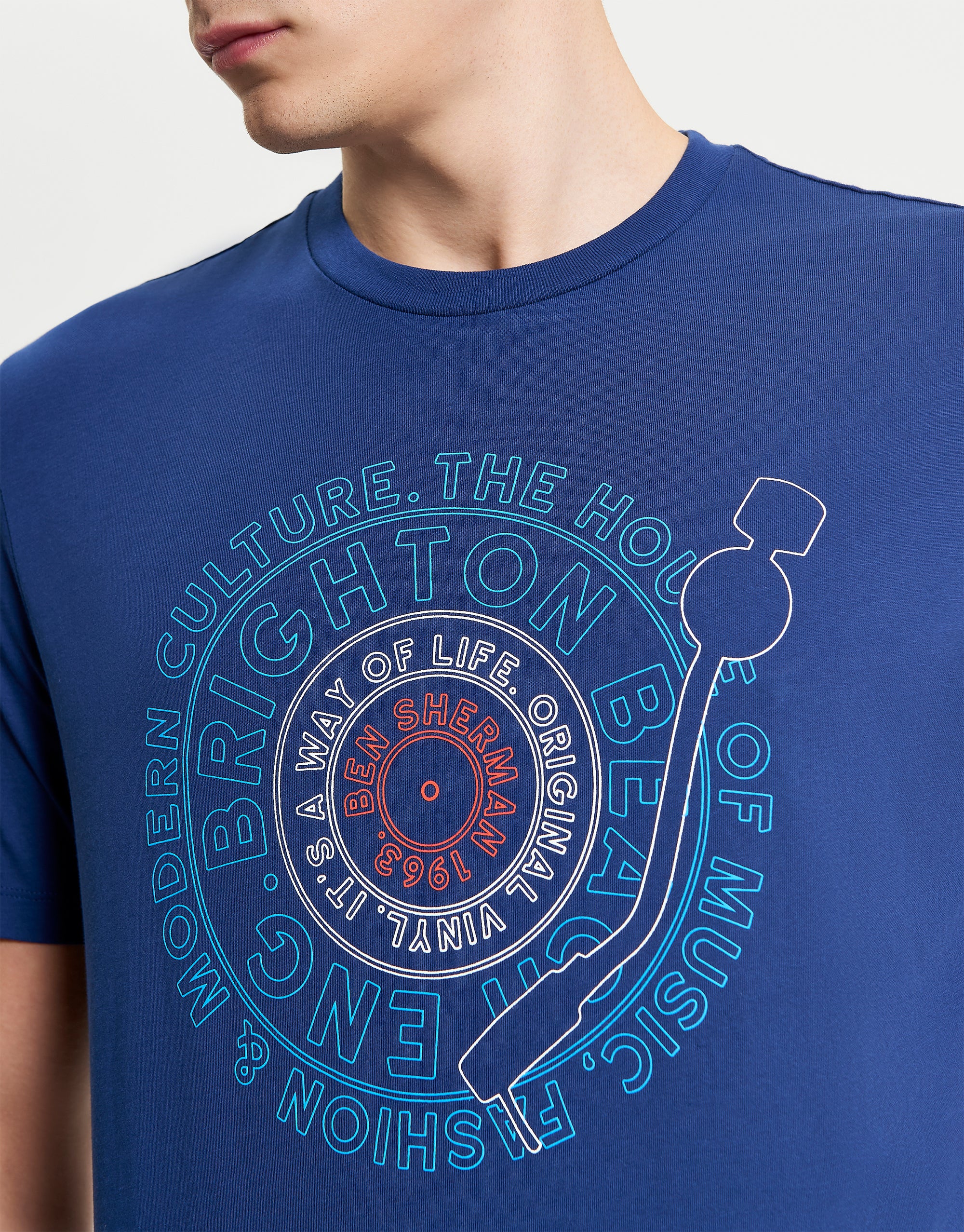 Ben Sherman Record Target Royal Blue T-Shirt - Image 2