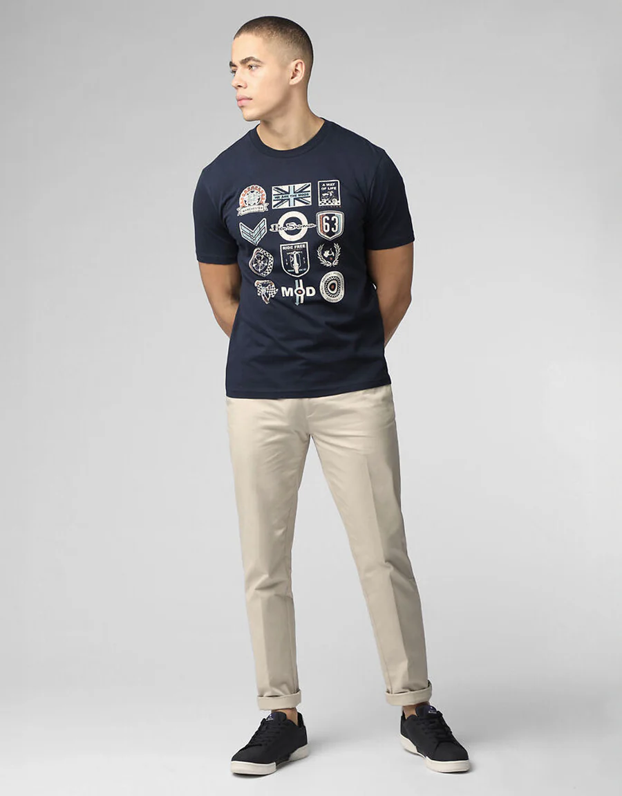 Ben Sherman Scooter Clubs Dark Navy T-Shirt - Image 3