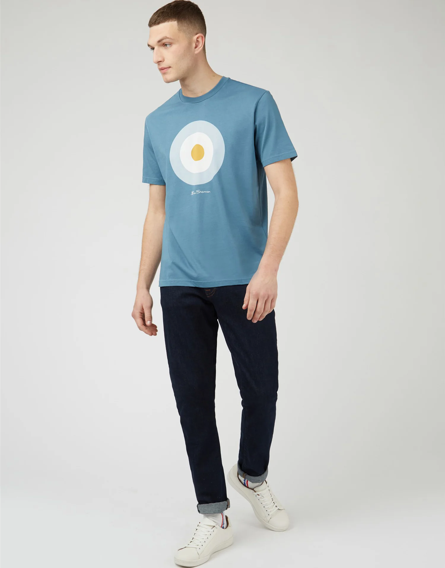 Ben Sherman Target Blue Shadow T-Shirt - Image 3