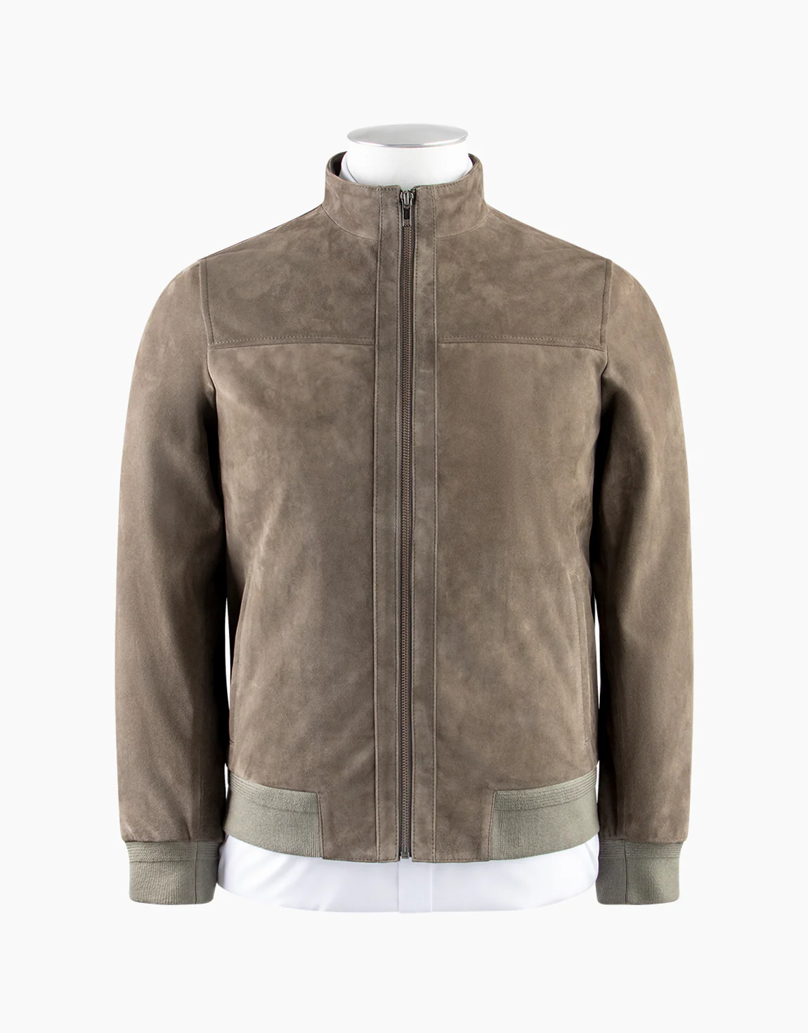 Bursa Khaki Green Suede Jacket - Image 6