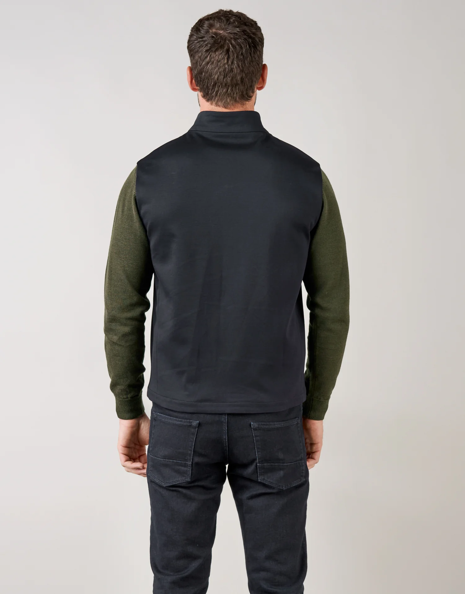Burwood Navy Jersey Vest - Image 2