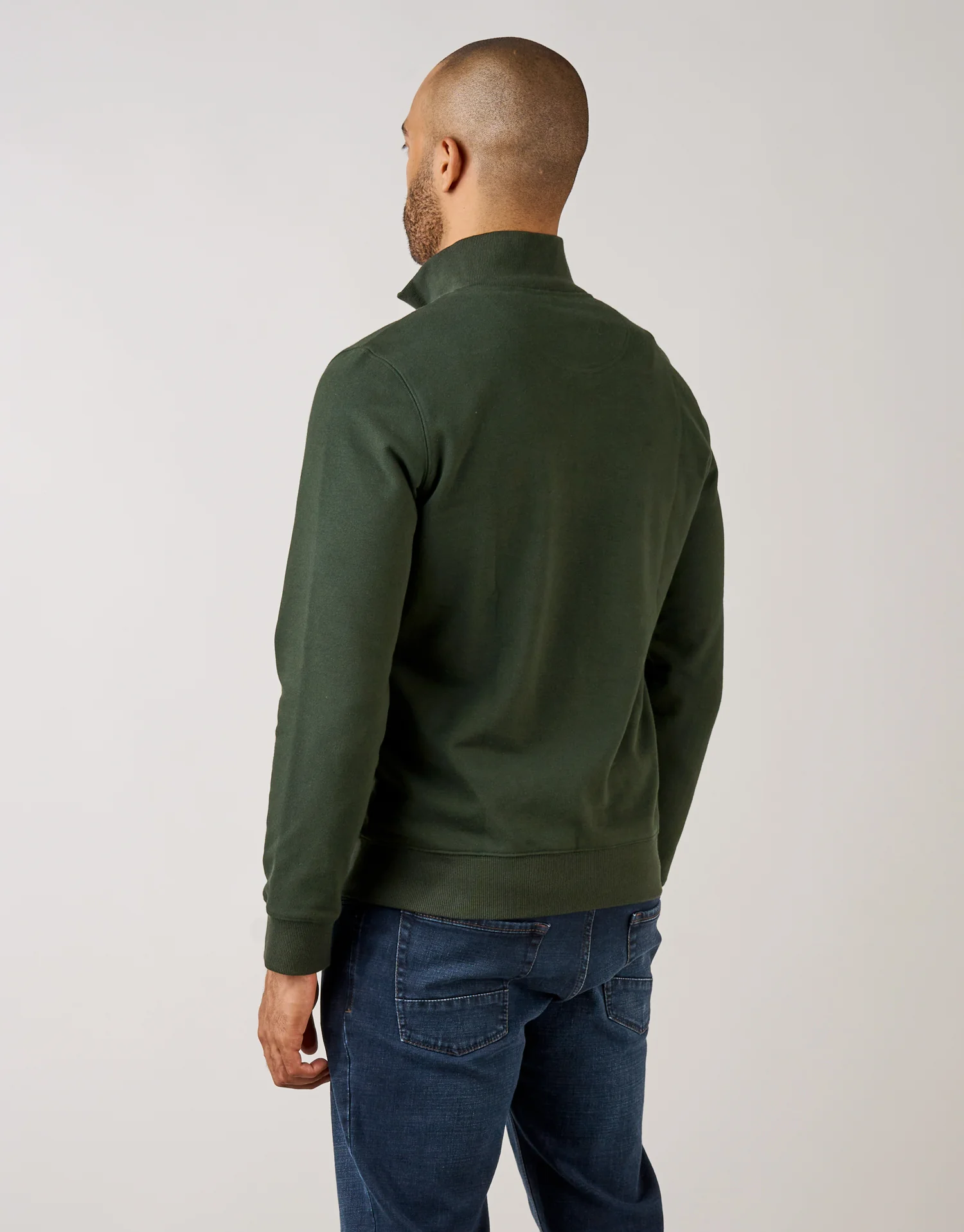 Champ Dark Green 1/4 Zip Sweater - Image 2