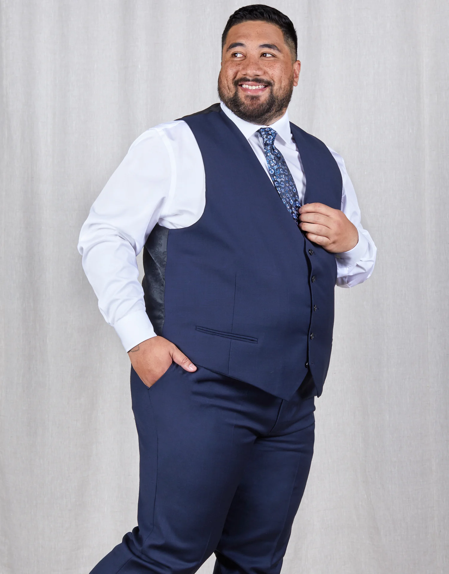 Churchill Blue Nailhead Waistcoat - Image 2