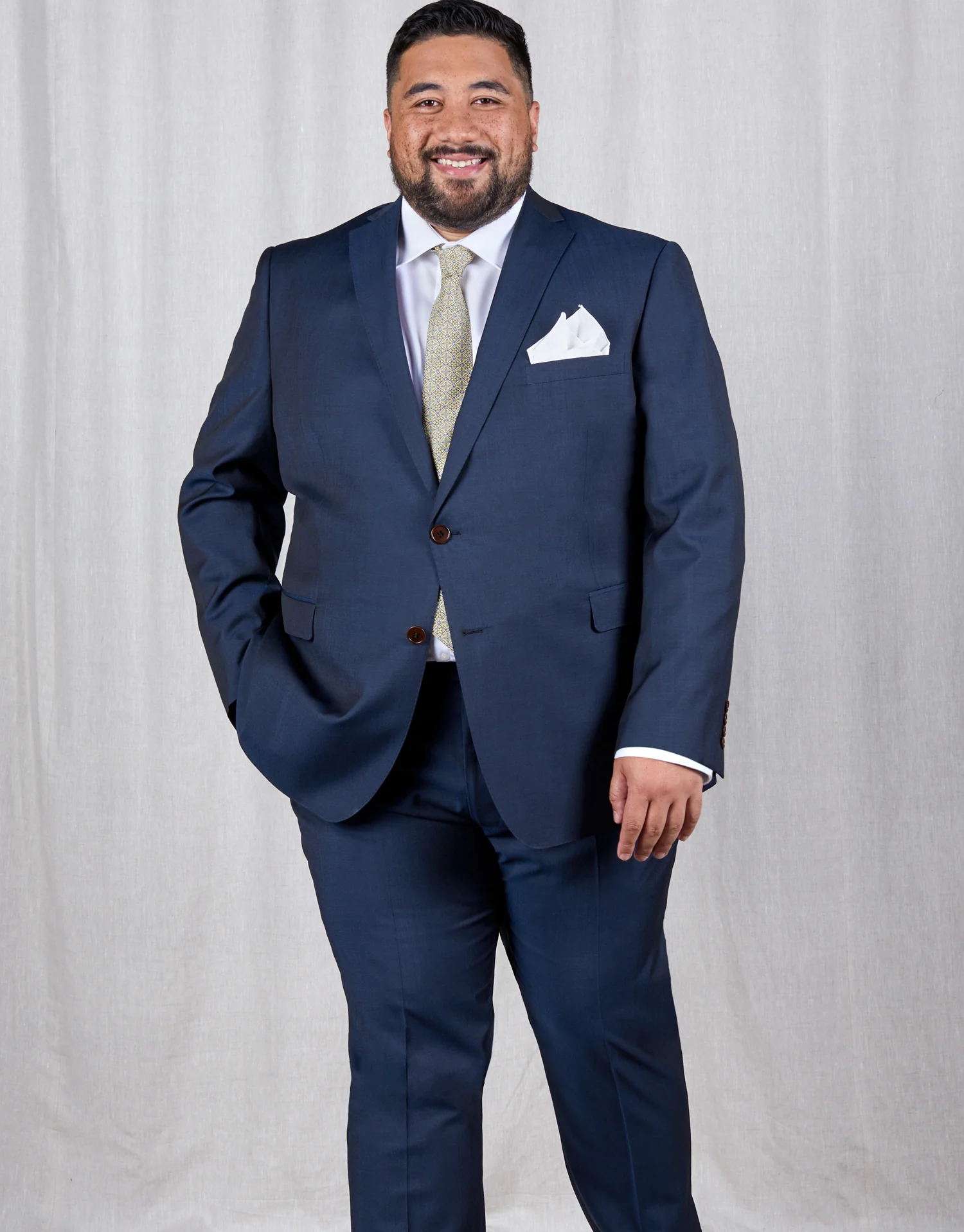 Cooper Blue Contrast Twill Suit - Image 3