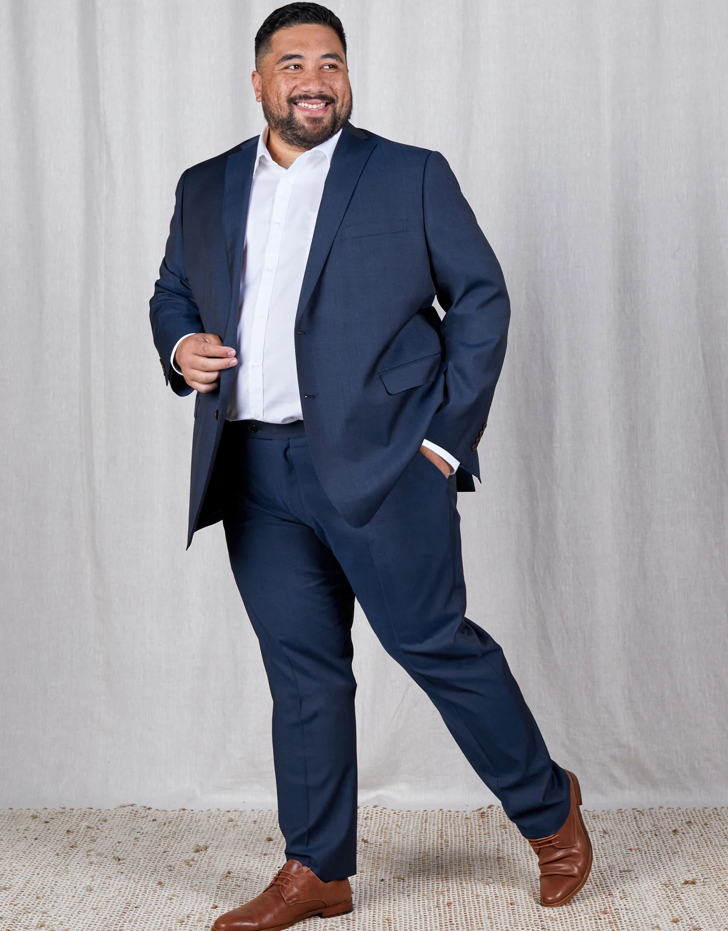 Cooper Blue Contrast Twill Suit - Image 4
