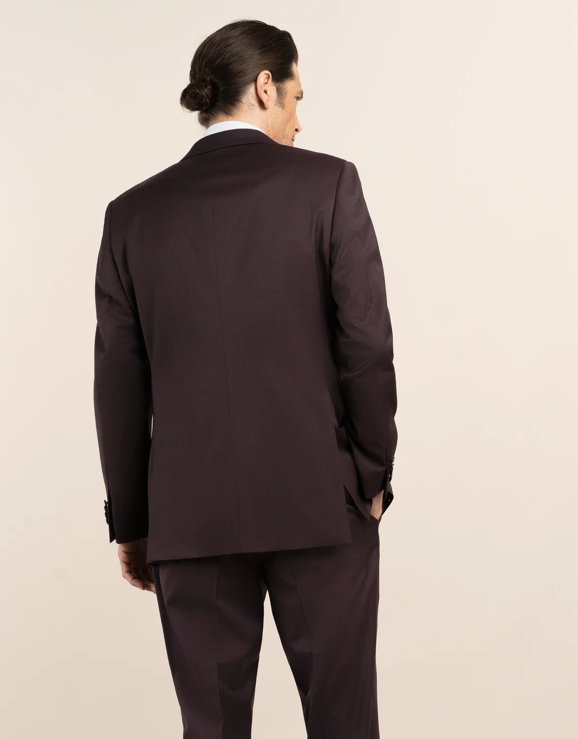 Cooper Burgundy Twill Suit Jacket - Image 6