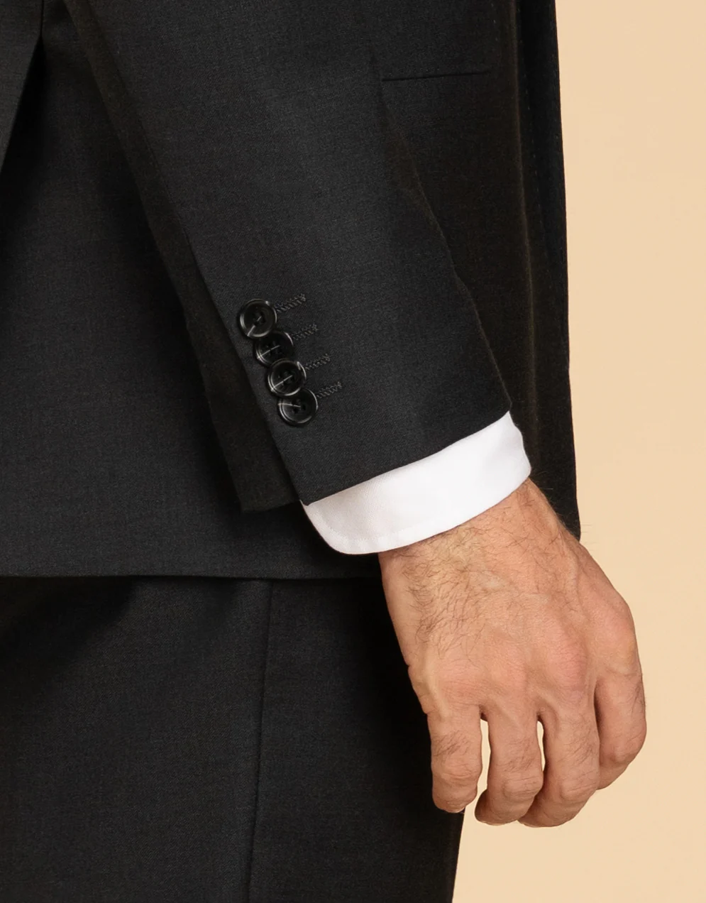 Cooper Charcoal Twill Suit Jacket - Image 5