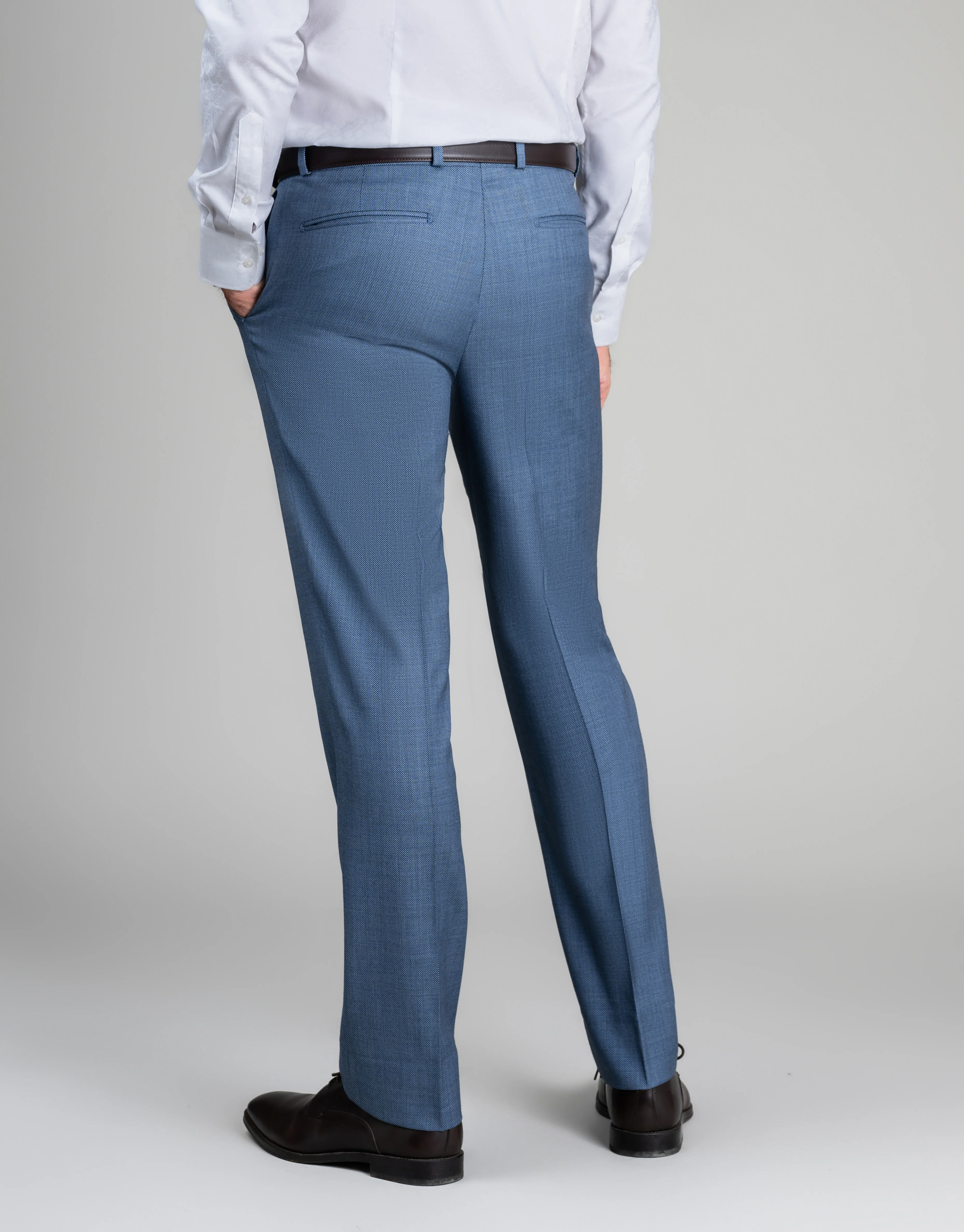 Cooper Slate Blue Birdseye Suit - Image 10