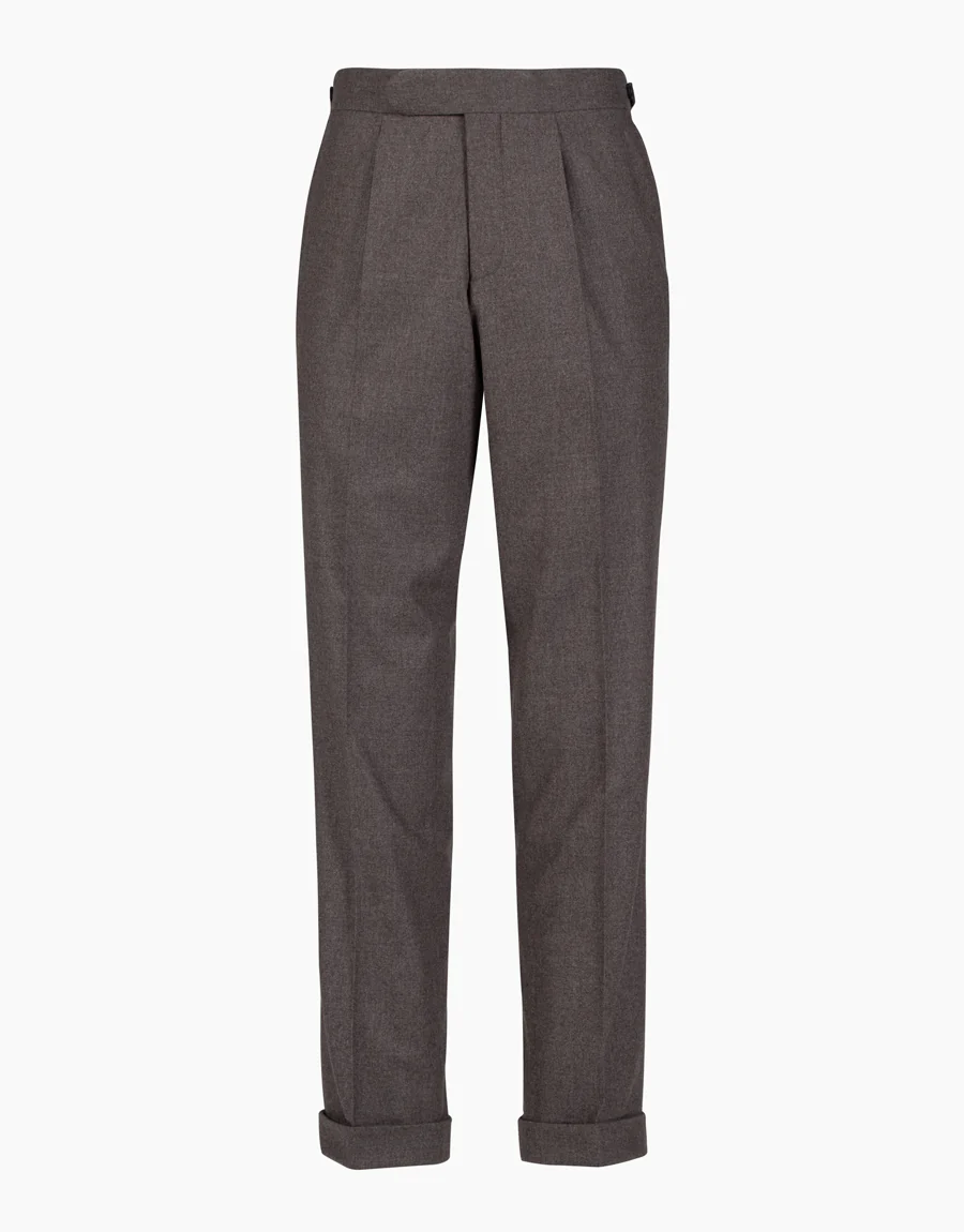 Evans Taupe Grey Flannel Trouser - Image 5
