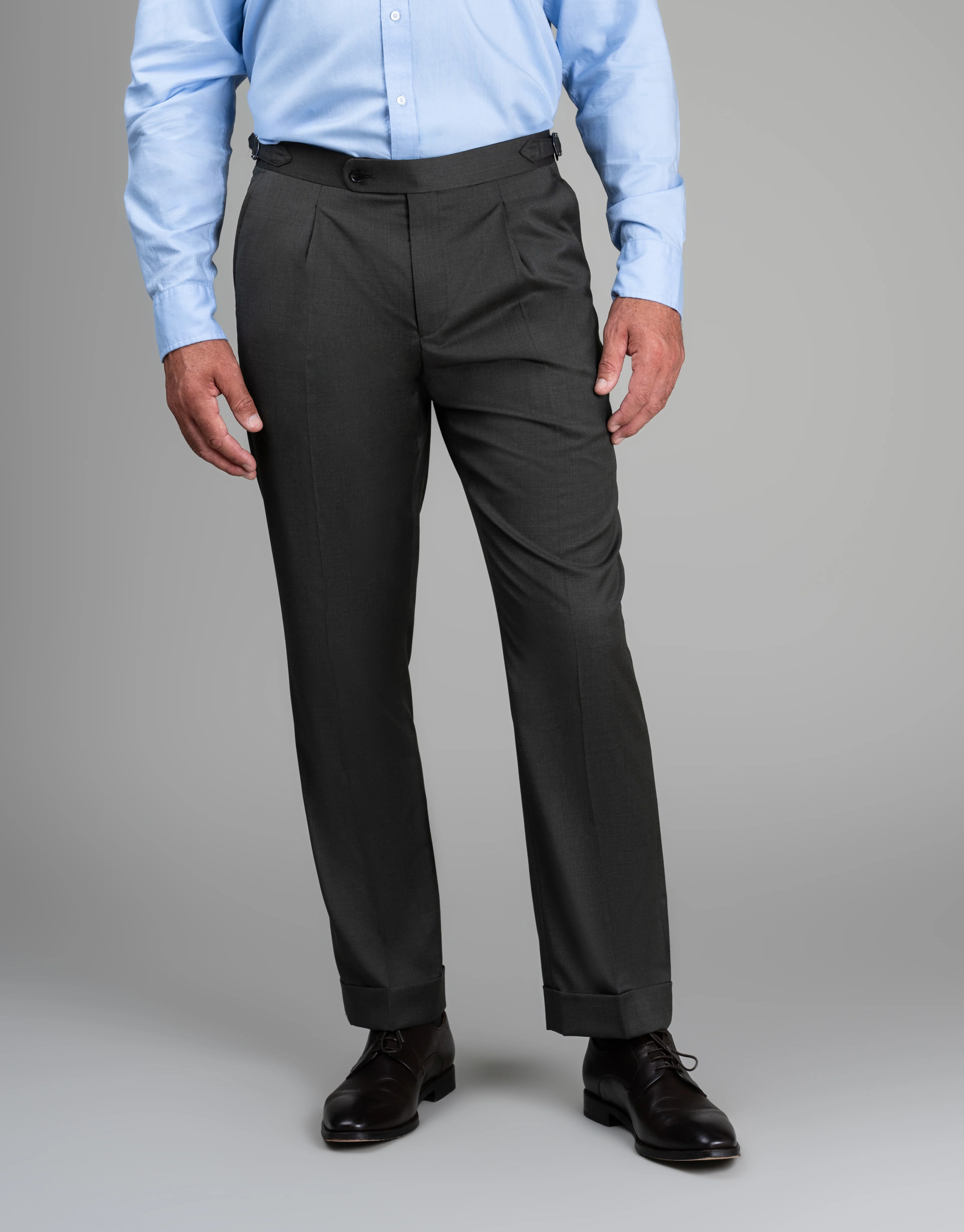 Evans Olive Green Twill Suit Trouser - Image 2