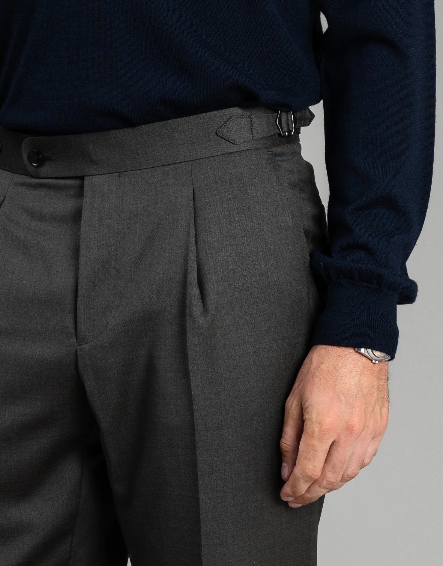 Evans Olive Green Twill Suit Trouser - Image 6