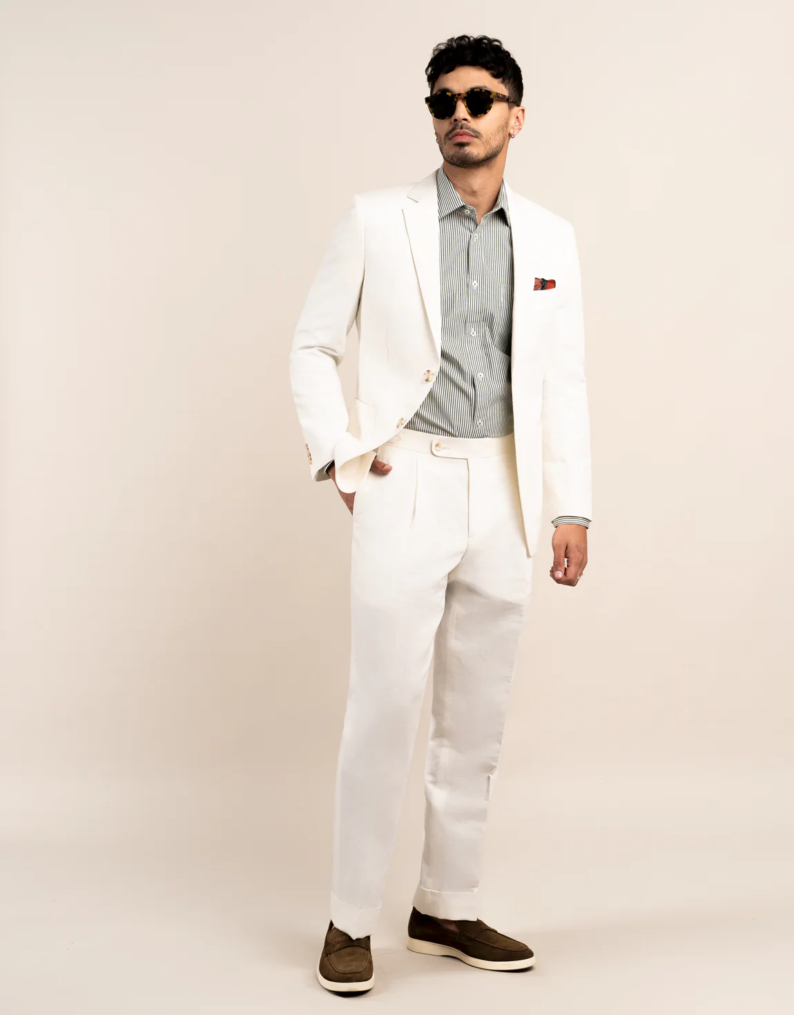 Evans White Linen-Cotton Trouser - Image 4