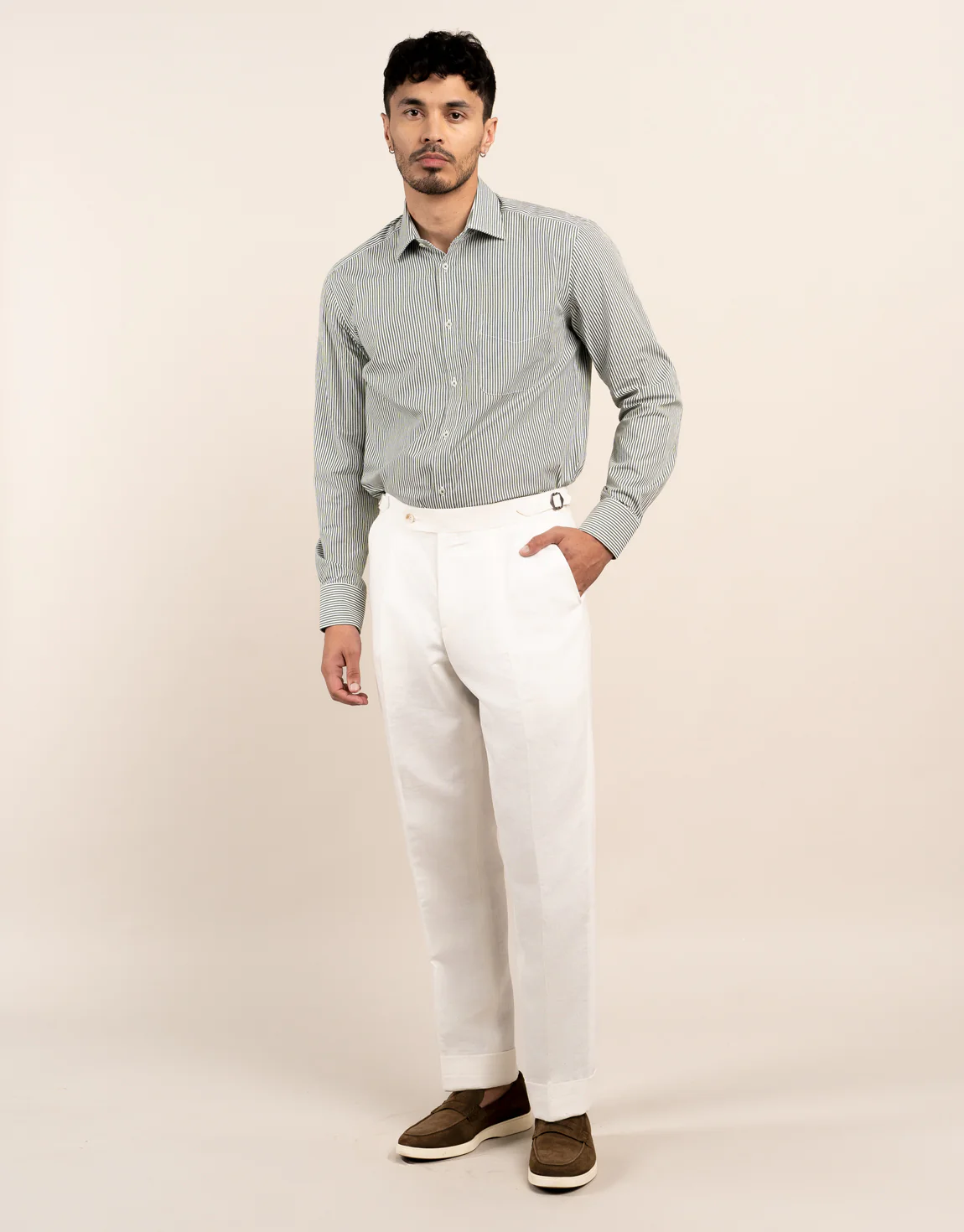 Evans White Linen-Cotton Trouser - Image 5