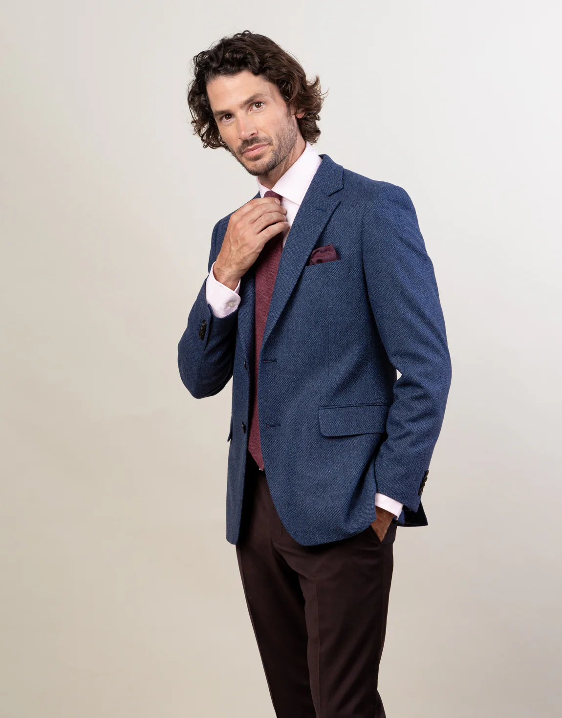 Hawker Blue Micro-design Blazer - Image 3