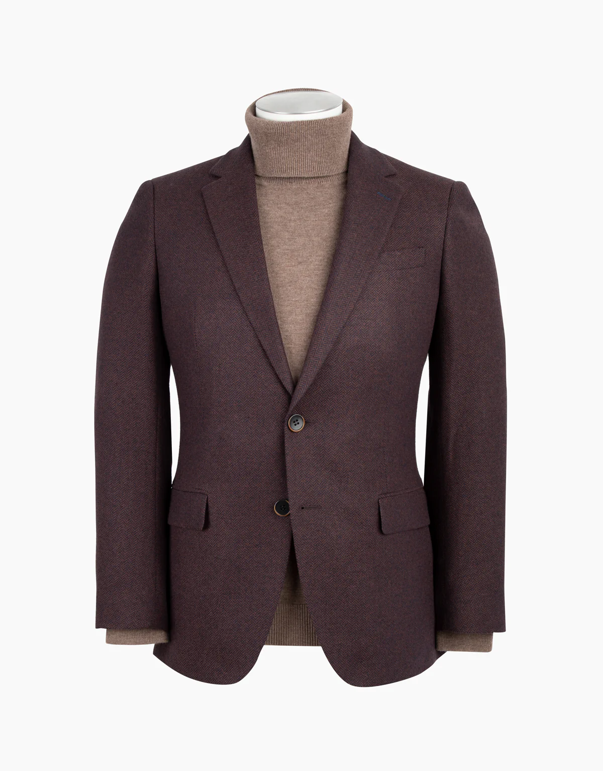 Hawker Maroon & Navy Herringbone Blazer - Image 4