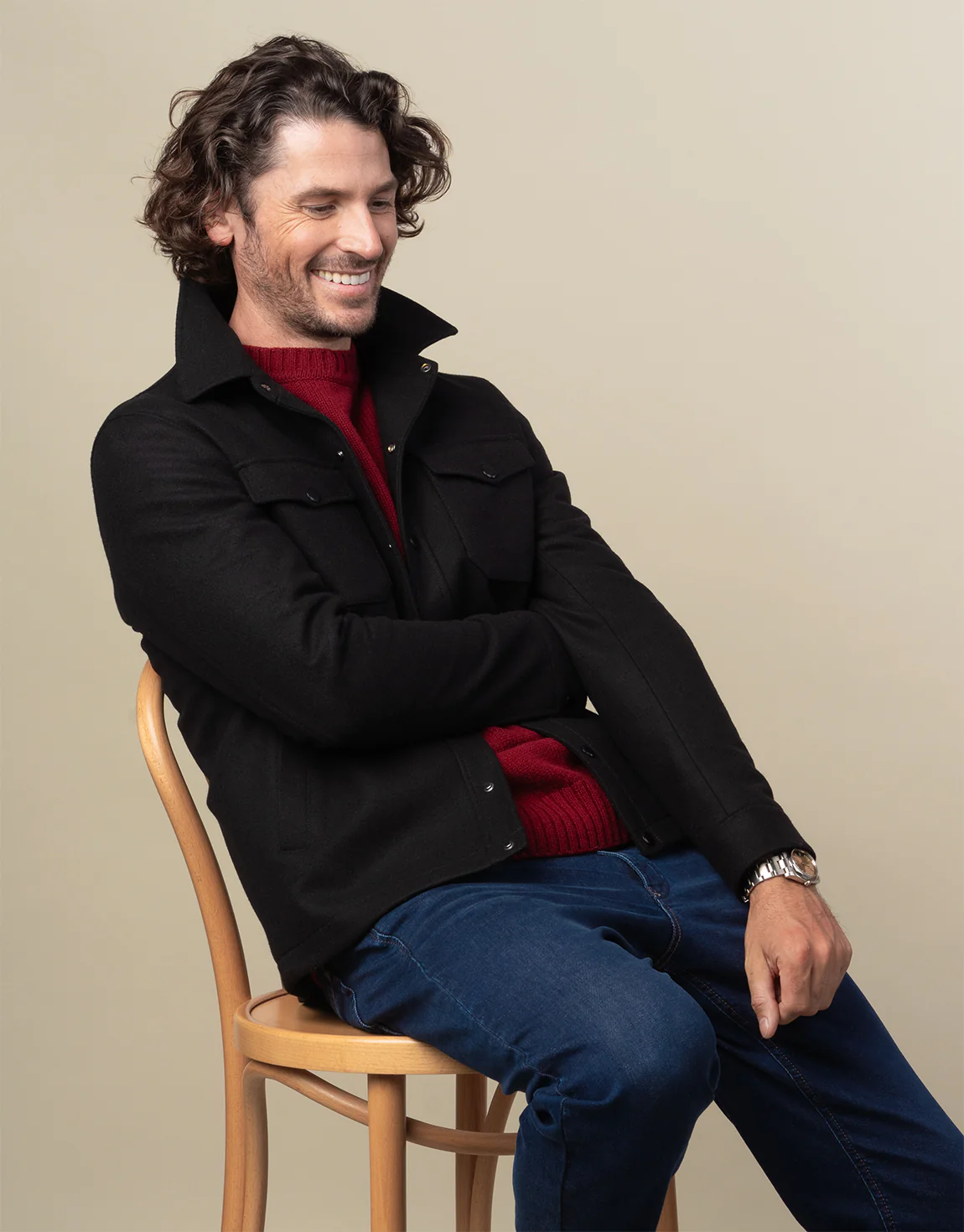 Kaiapoi Burgundy Shetland Sweater - Image 5
