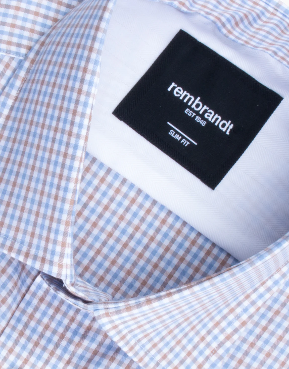 London Brown & Blue Check Shirt - Image 6