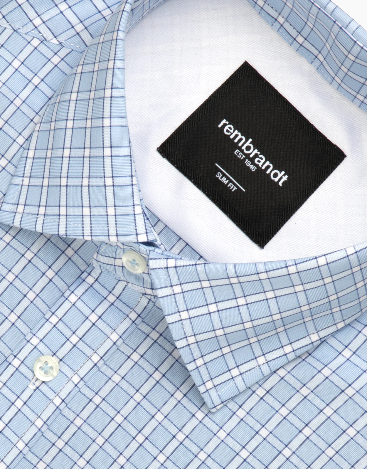 London Light Blue Check Shirt - Image 5