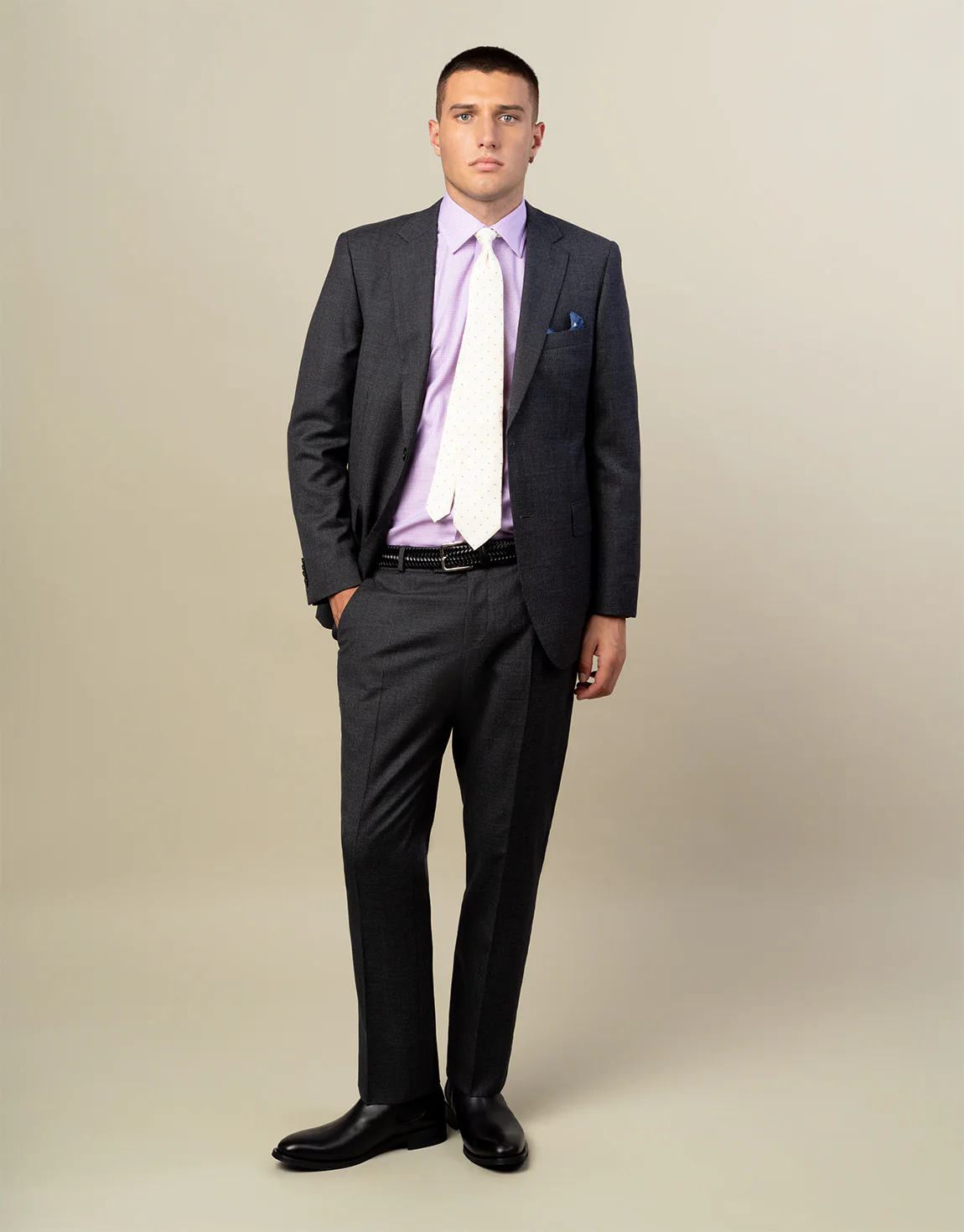London Pink & Blue Microdesign Shirt - Image 4