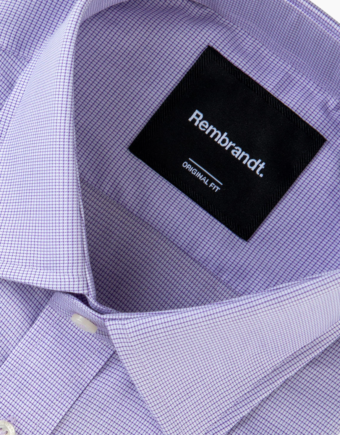 London Purple Microcheck Shirt - Image 7