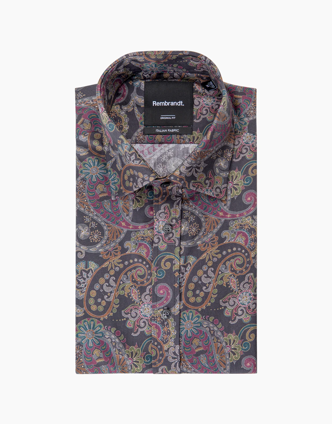 London Purple Paisley Print Shirt - Image 5