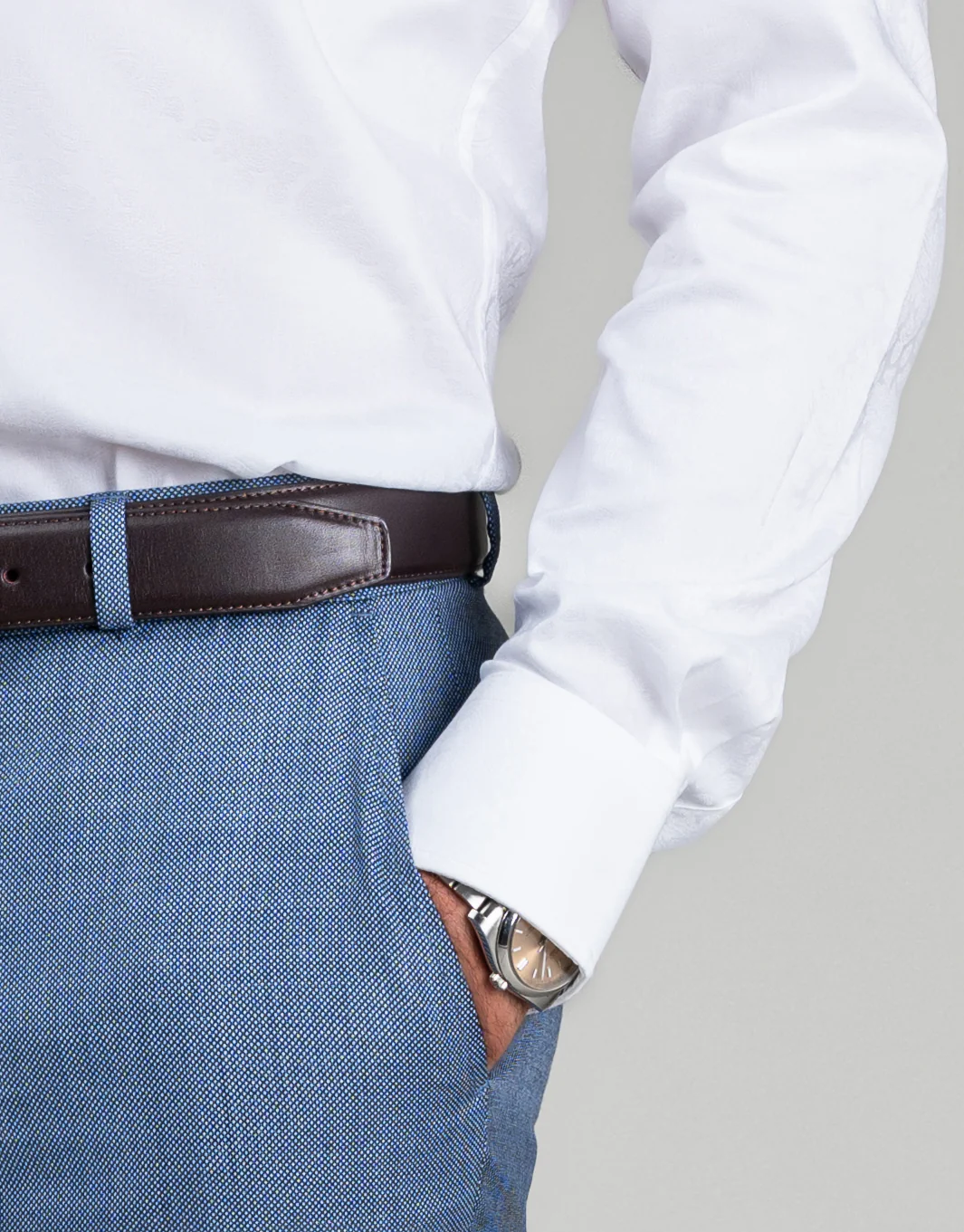 London White Paisley Jacquard Shirt - Image 6