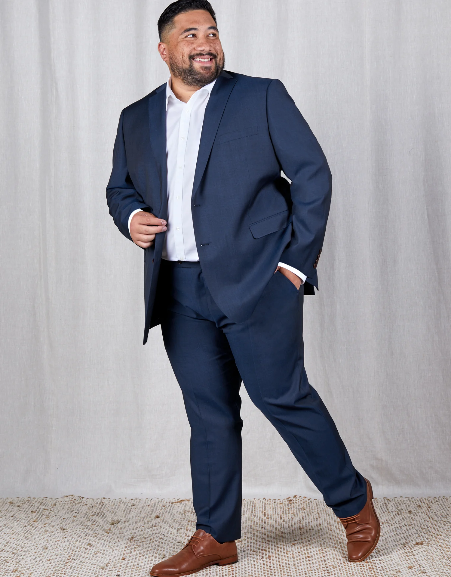 Lotus Blue Contrast Twill Suit Trouser - Image 4