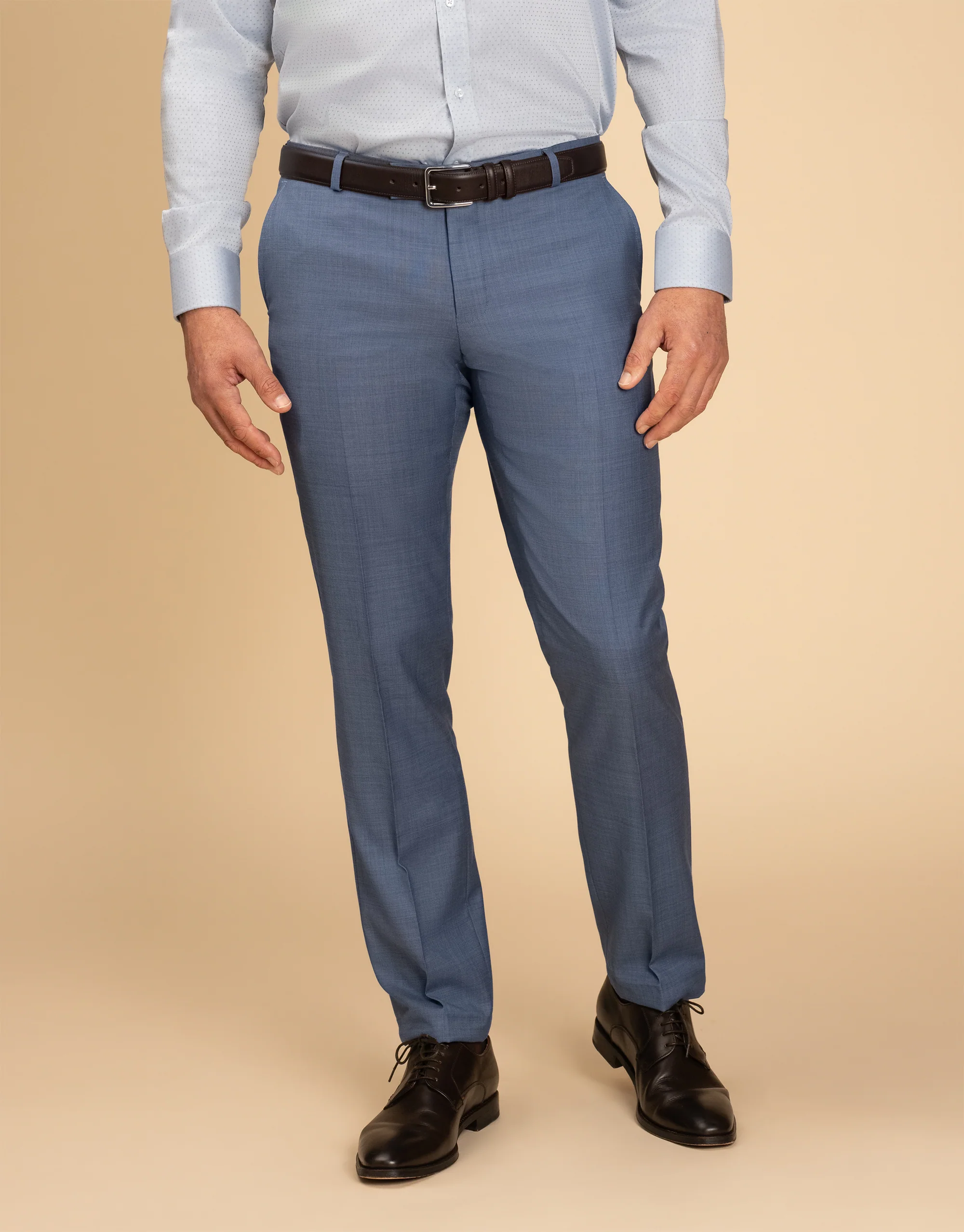 Lotus Pale Blue Sharkskin Suit Trouser - Image 2