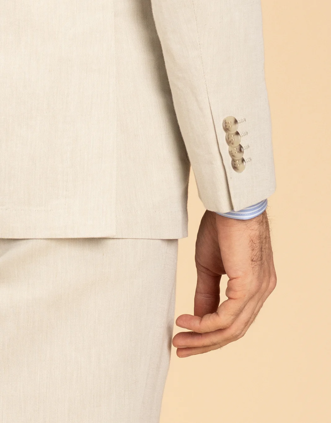 Malta Beige Linen-Cotton Blazer - Image 5
