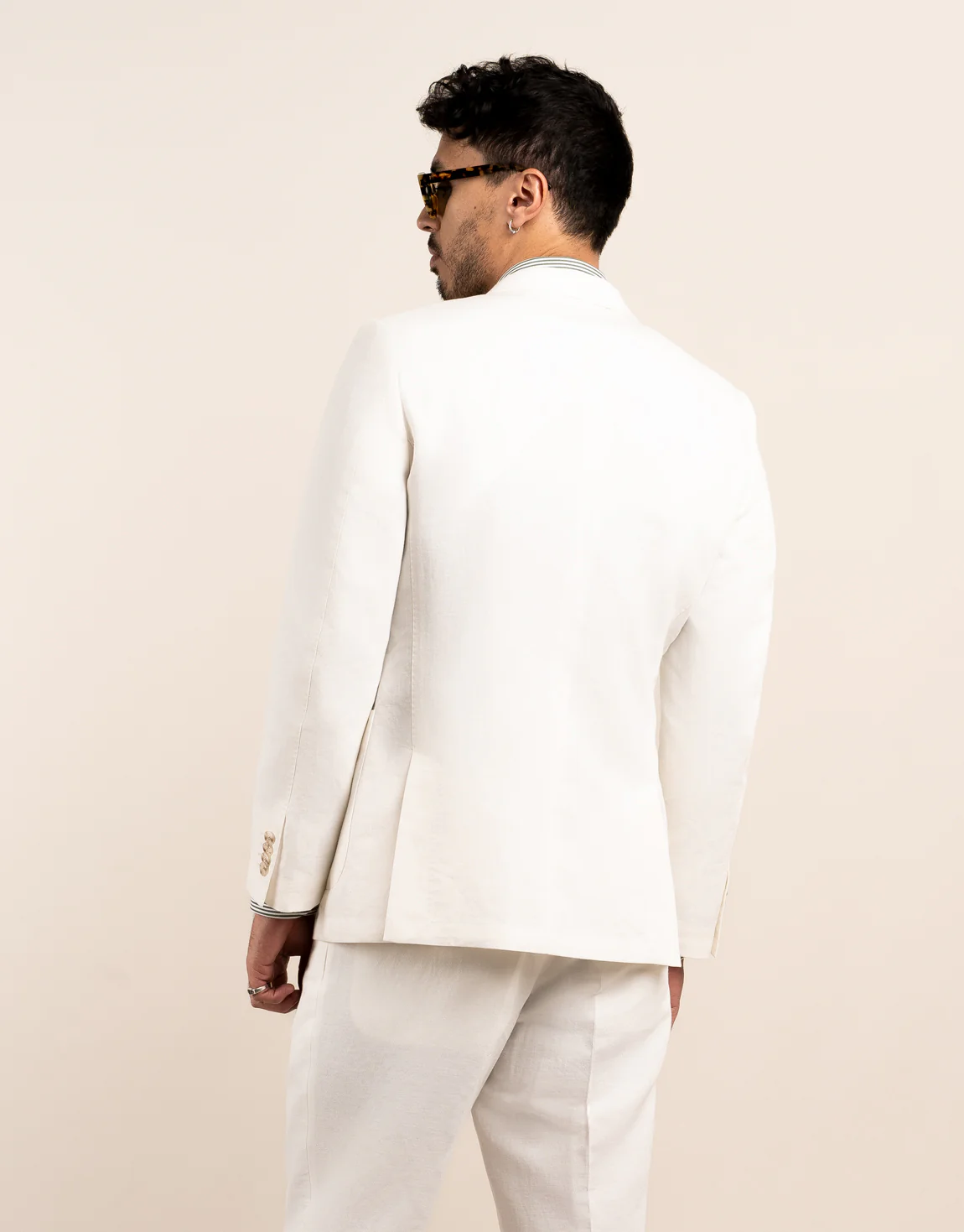 Malta White Linen-Cotton Blazer - Image 4