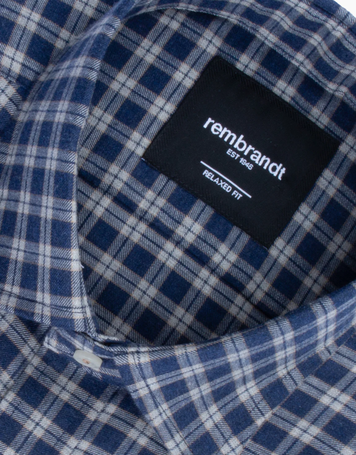 Ohope Blue & Grey Check Flannel Shirt - Image 5