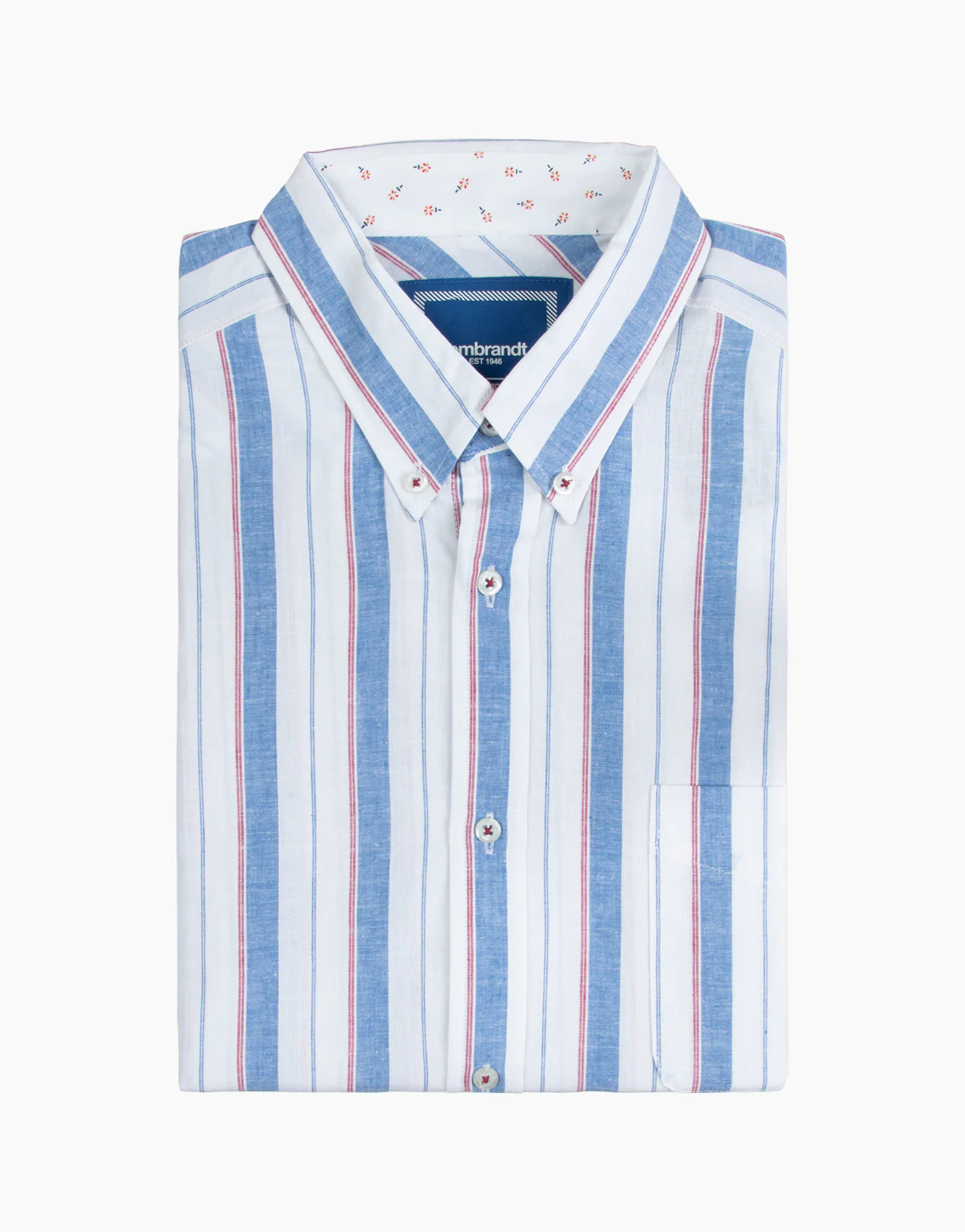 Ohope Blue & Red Stripe Shirt - Image 7