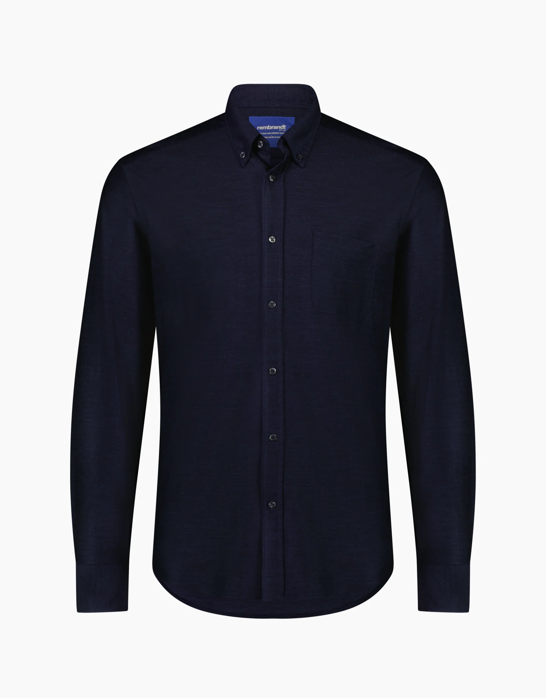 Ohope Navy Merino Wool Shirt - Image 5