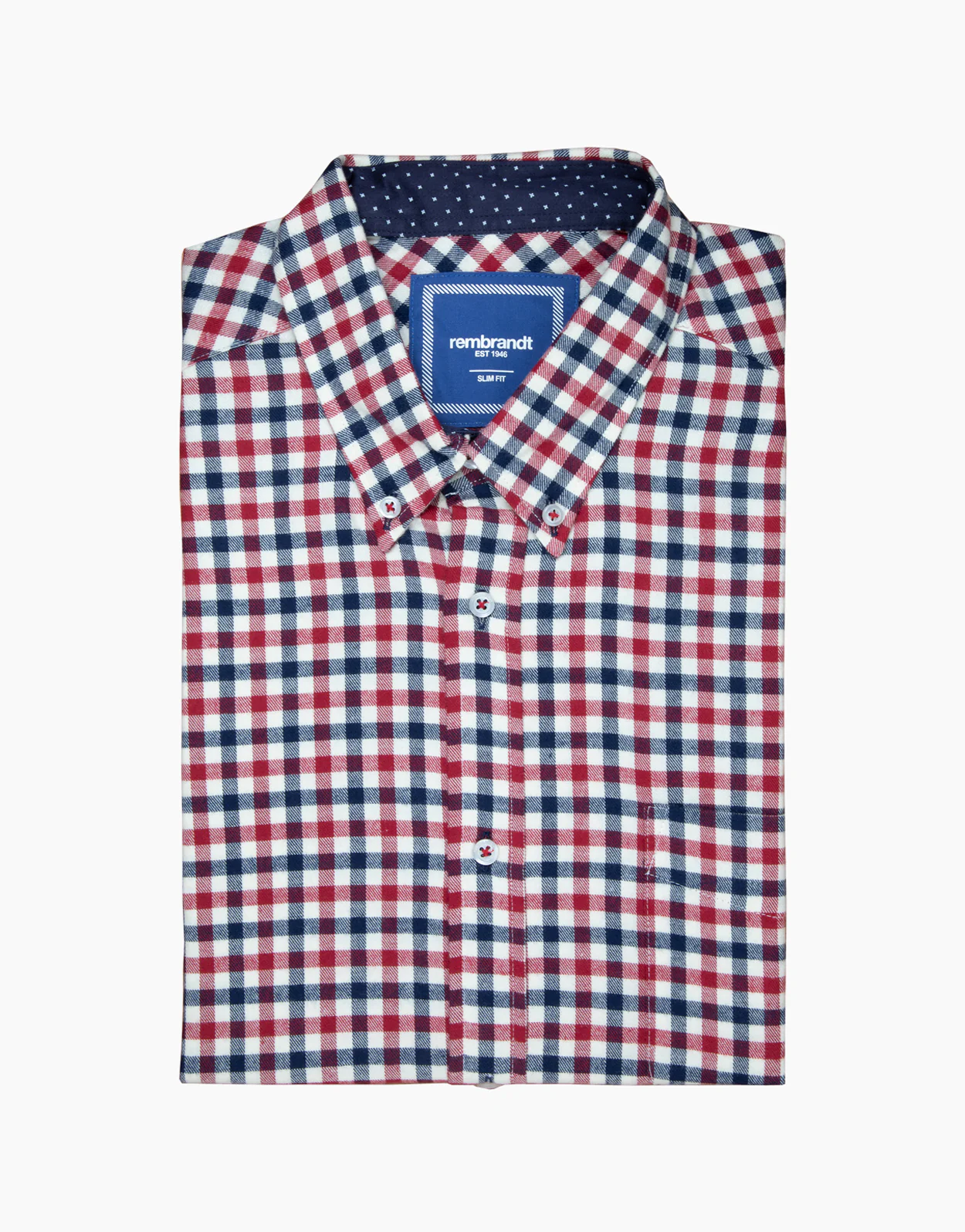 Ohope Red & Blue Check Flannel Shirt - Image 4