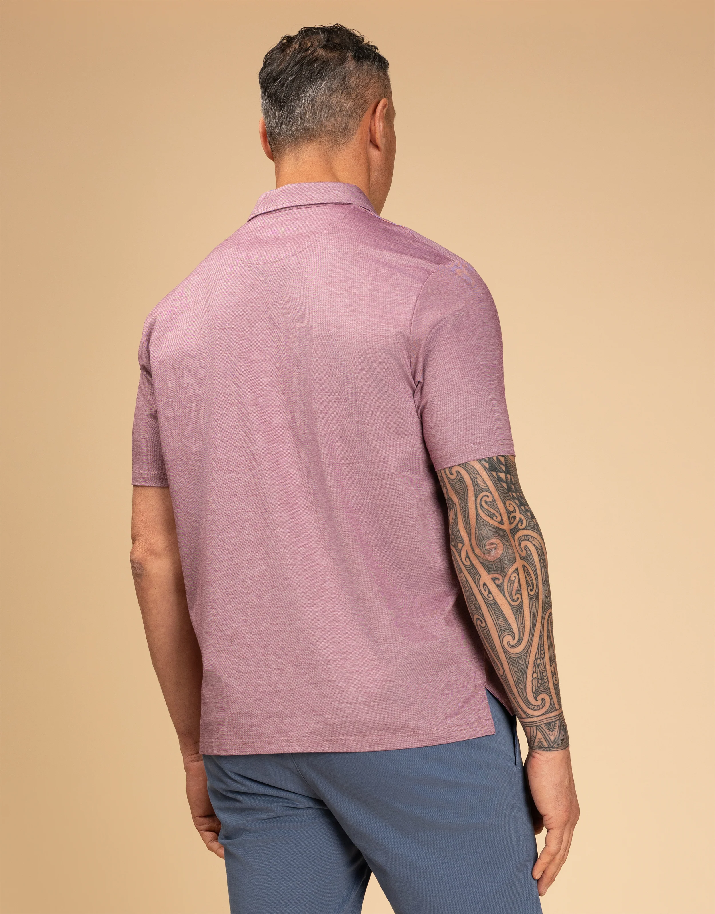 Portofino Mauve Polo Shirt - Image 3