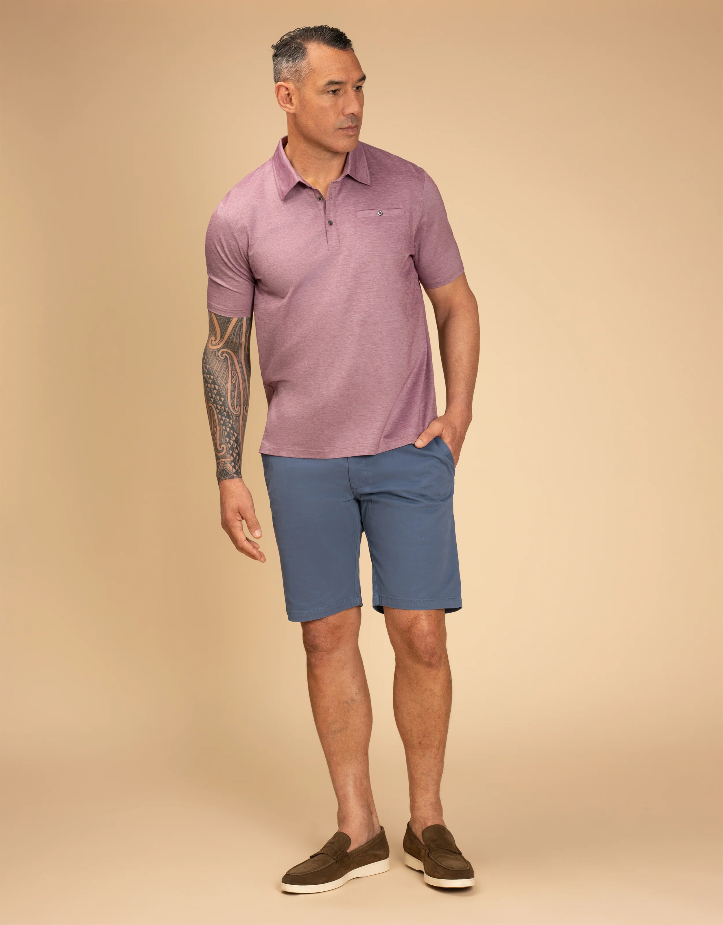 Portofino Mauve Polo Shirt - Image 4