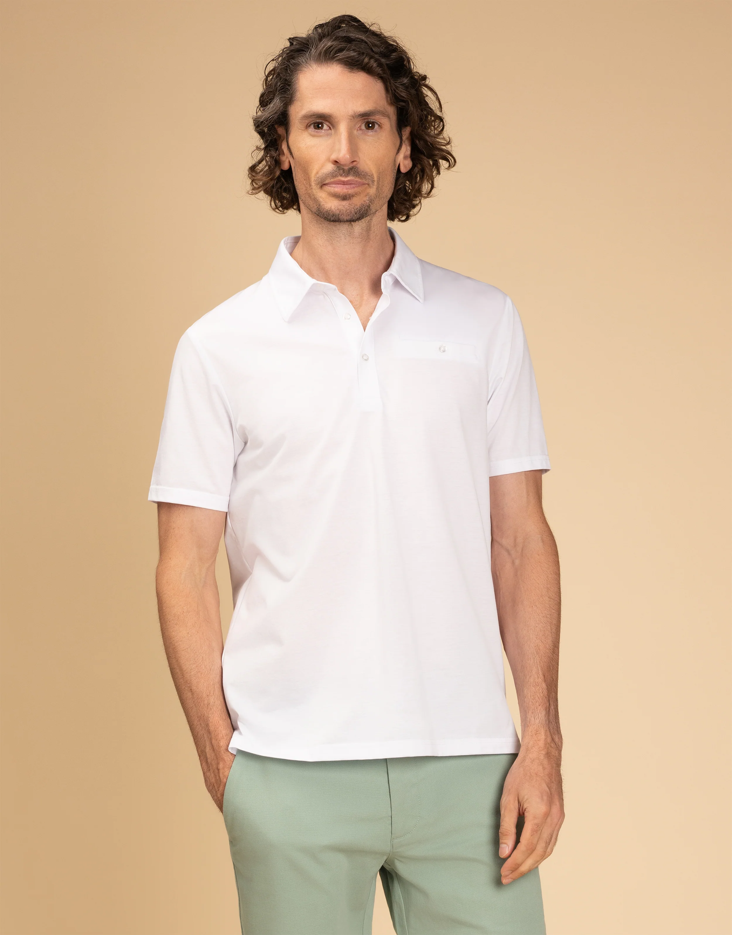 Portofino White Polo Shirt - Image 2
