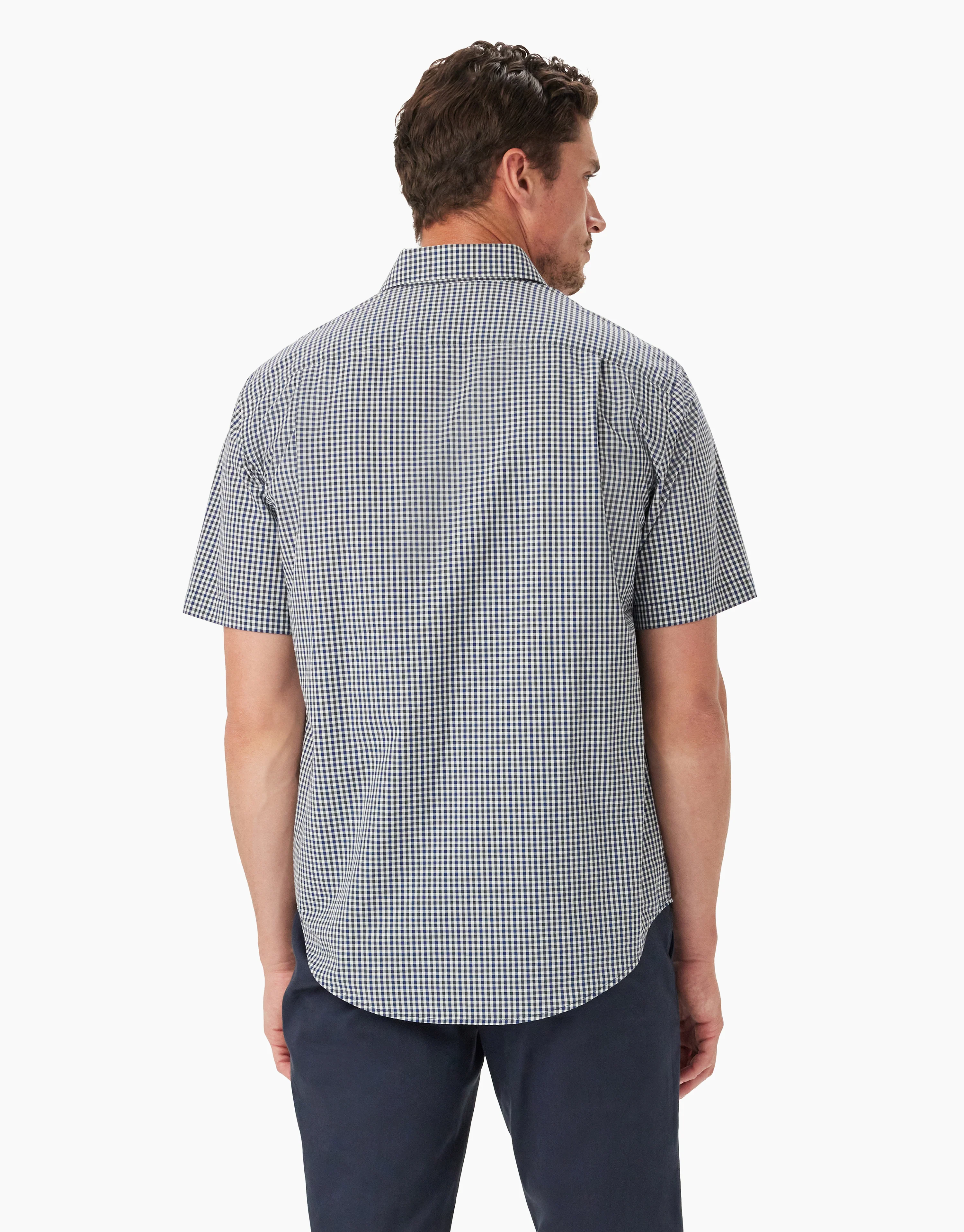 R.M. Williams Classic Navy Charcoal Short Sleeve Shirt - Image 3