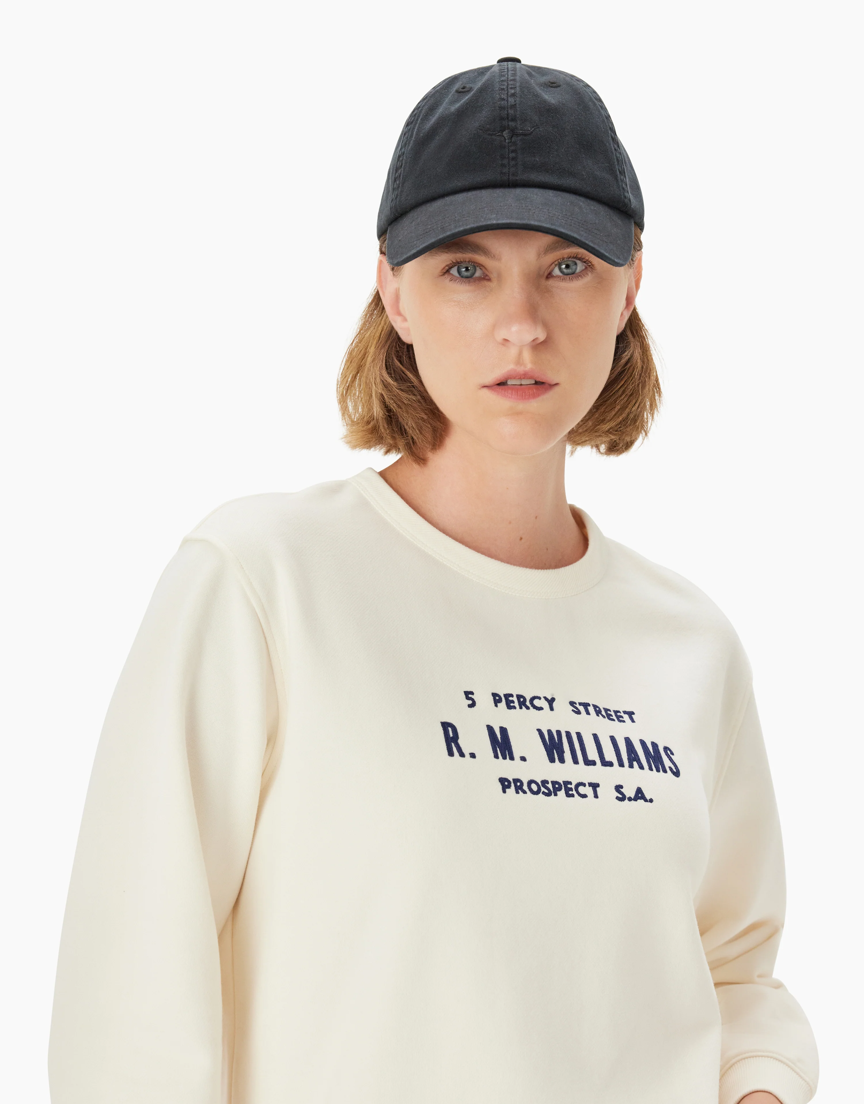 R.M. Williams Mini Longhorn Grey Twill Cap - Image 6