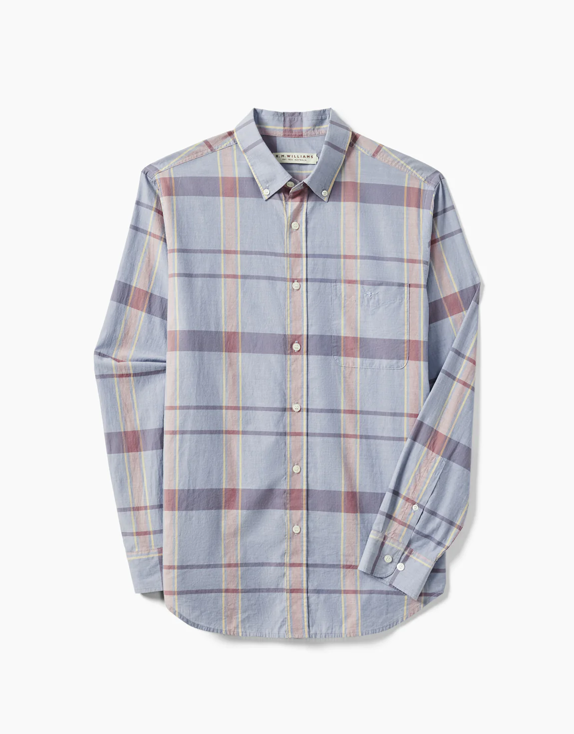 R.M.Williams Regular Indigo Large Check Shirt