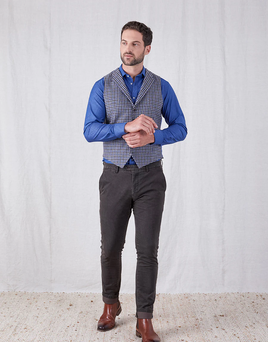 Shelby Gun Check Waistcoat - Image 3