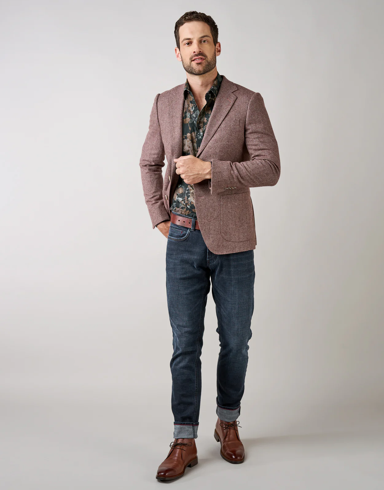 Sinatra Black & Pink Rose Print Shirt - Image 4